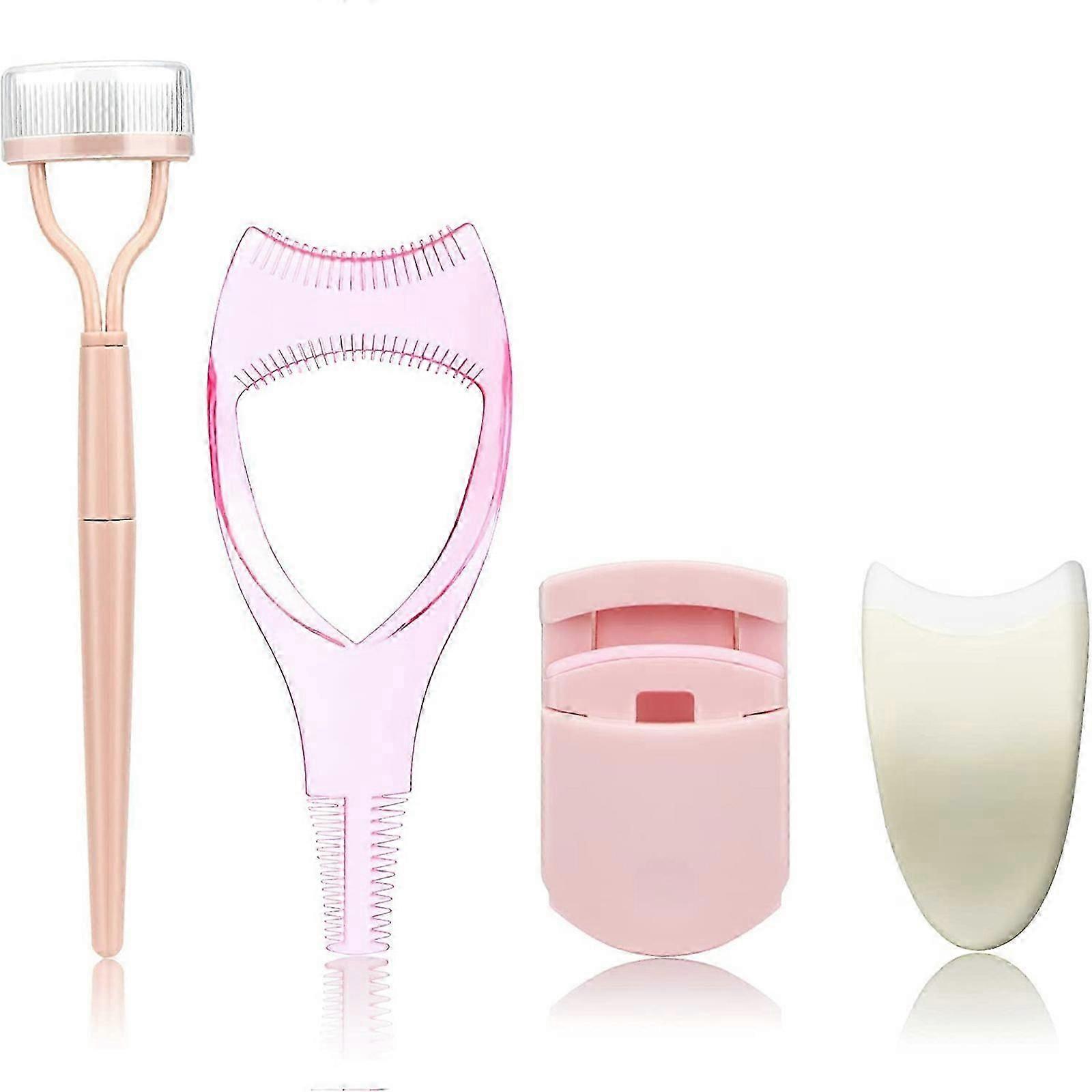 4 in 1 Eyelash Separator Tool Kit, Eyelash Comb Mascara Separator Tool, False Lash Clip Eyelashes Applicator Tool, Mascara Guard Applicator, Portable