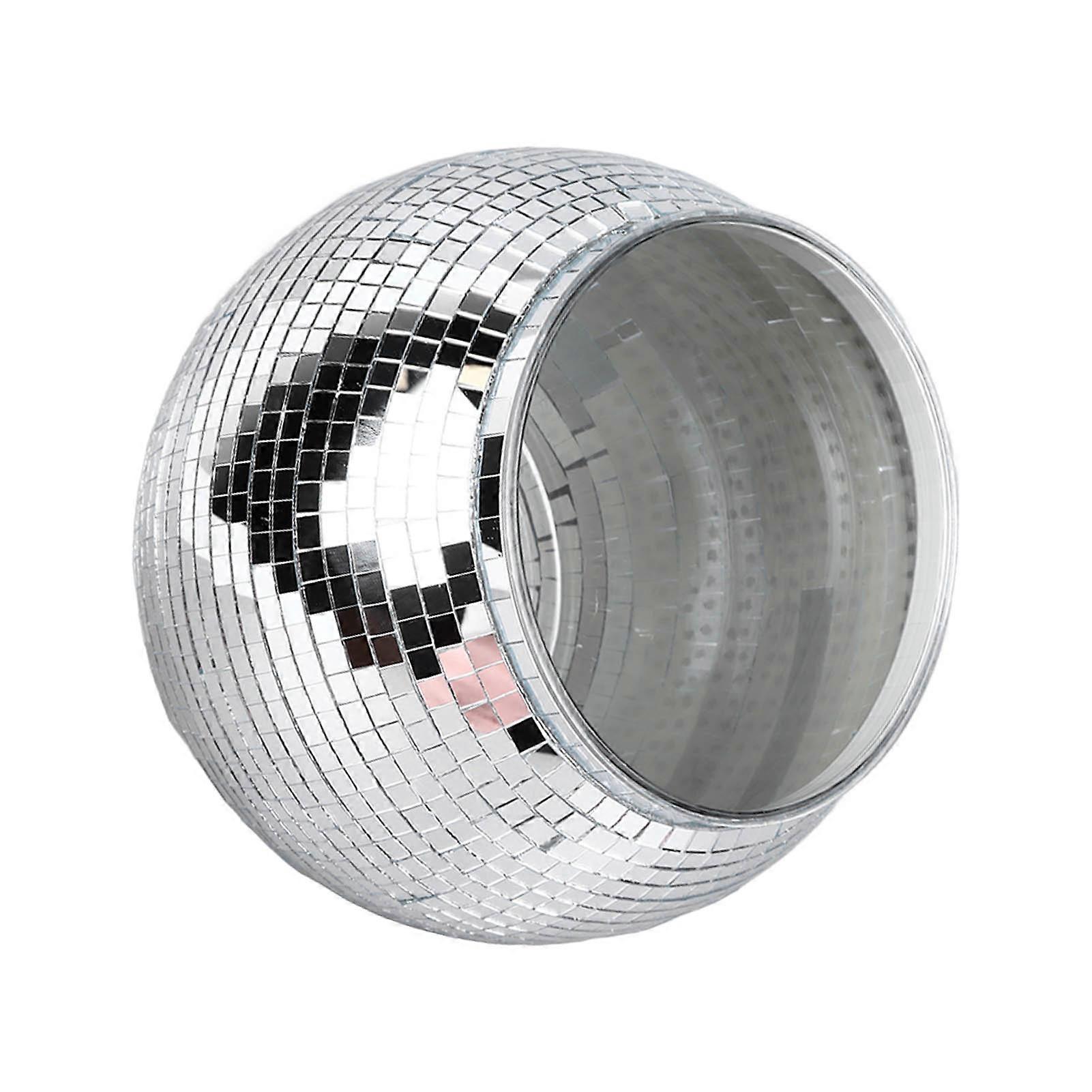 Disco Ball Ice Bucket Plastic 23cm Silver Large Capacity Party