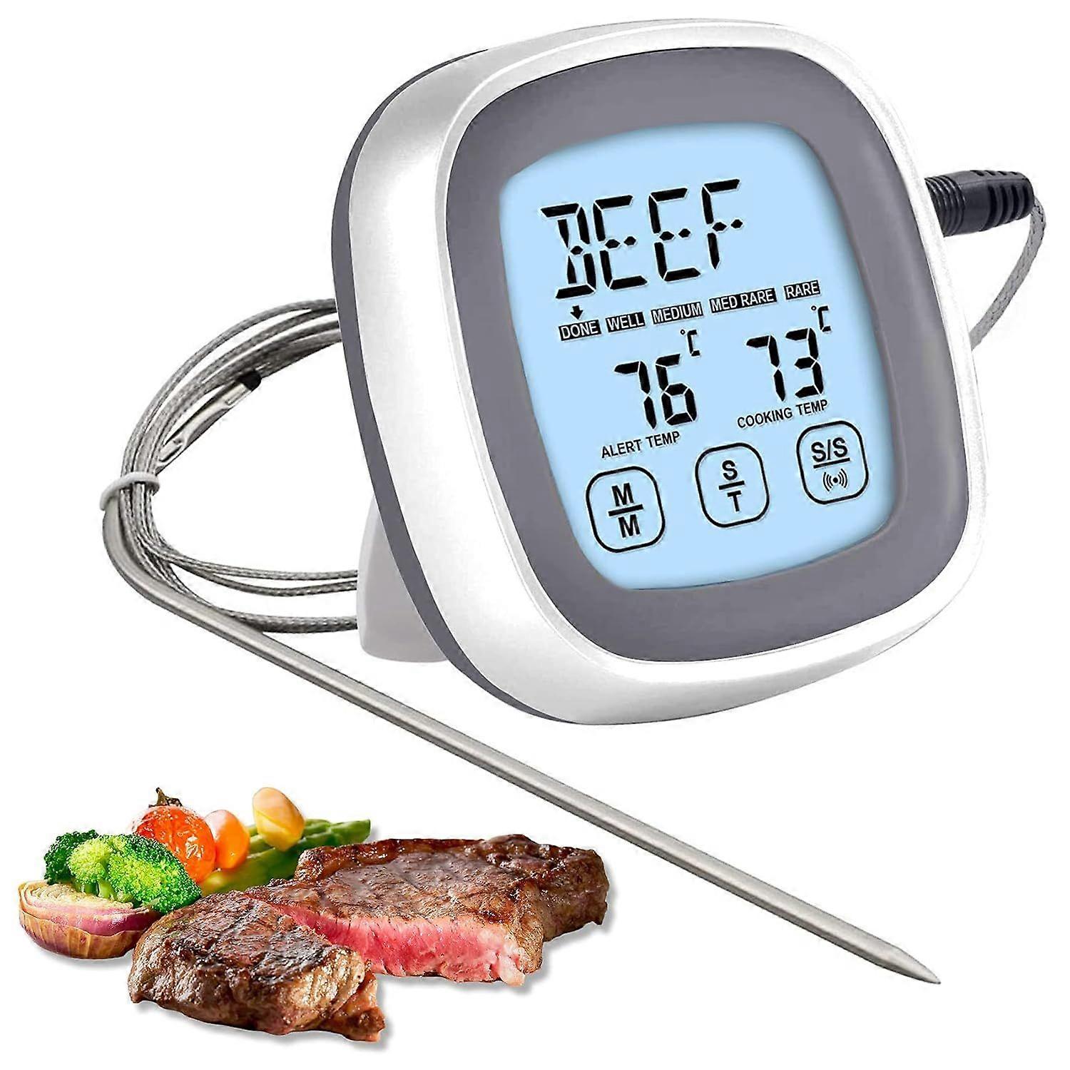 Digital meat thermometer with touch, roasting thermometer instant read
