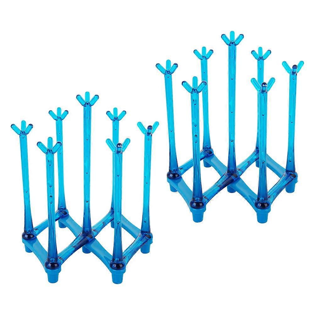 Bottle Organizer Rack For Home Use Mothers And Families With Babies In Blue Color For Drying Purposes 2Pcs