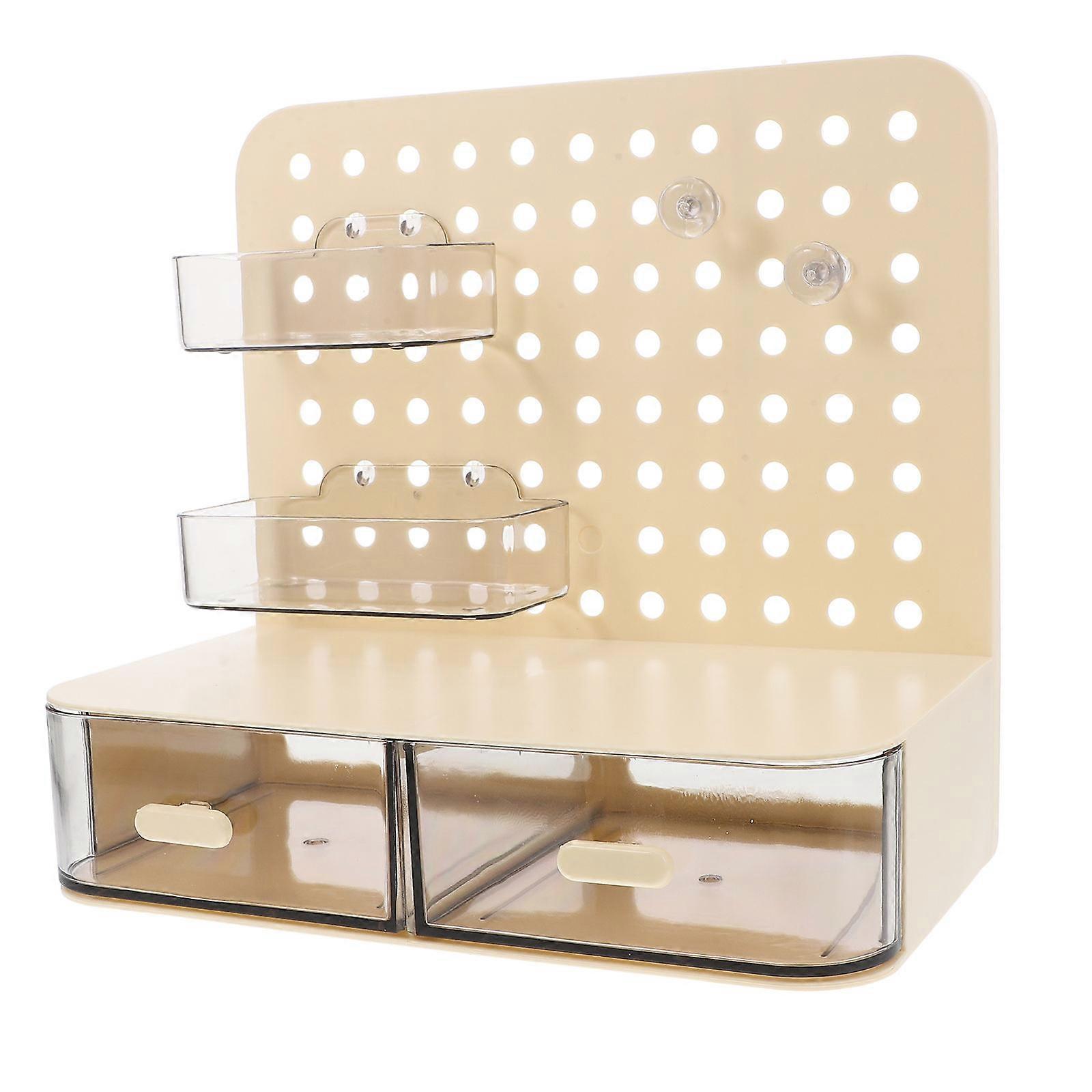 Wall Pegboard Organizer Multifunctional Design For Stationery Cosmetics Tools Large Capacity Storage Home Office Workspace 1Pcs
