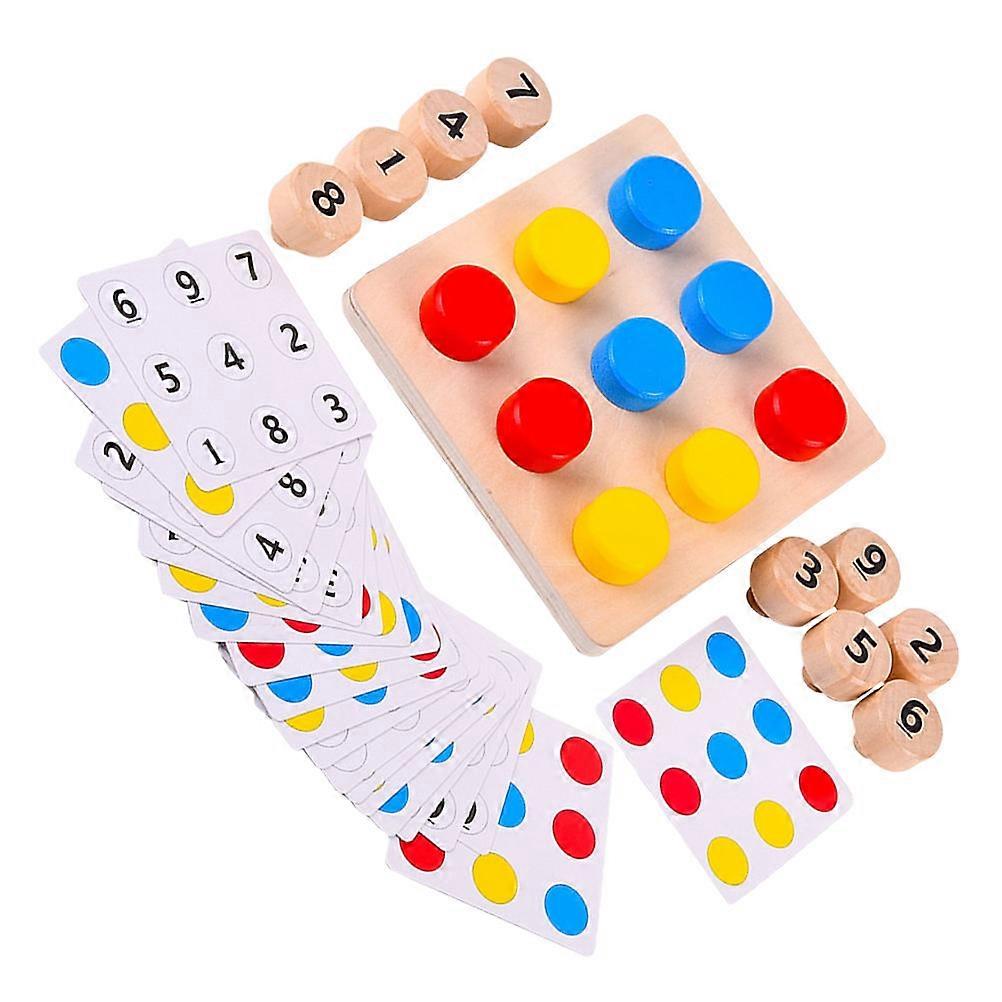 Wooden Cognition Toy for Kids Playing with 1Set Screw Matching Educational