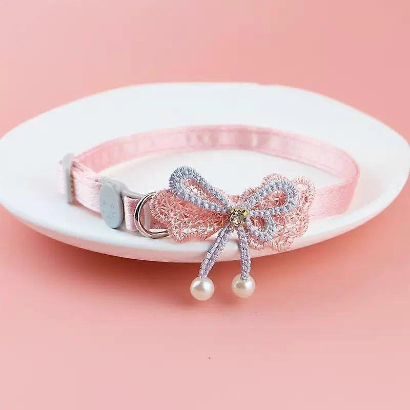 Adorable Cat Collar with Bow, Cute Kitten Collars for Girl Cats Pink Cat Bows & Accessories Breakaway Safety Cat Bowtie Collar
