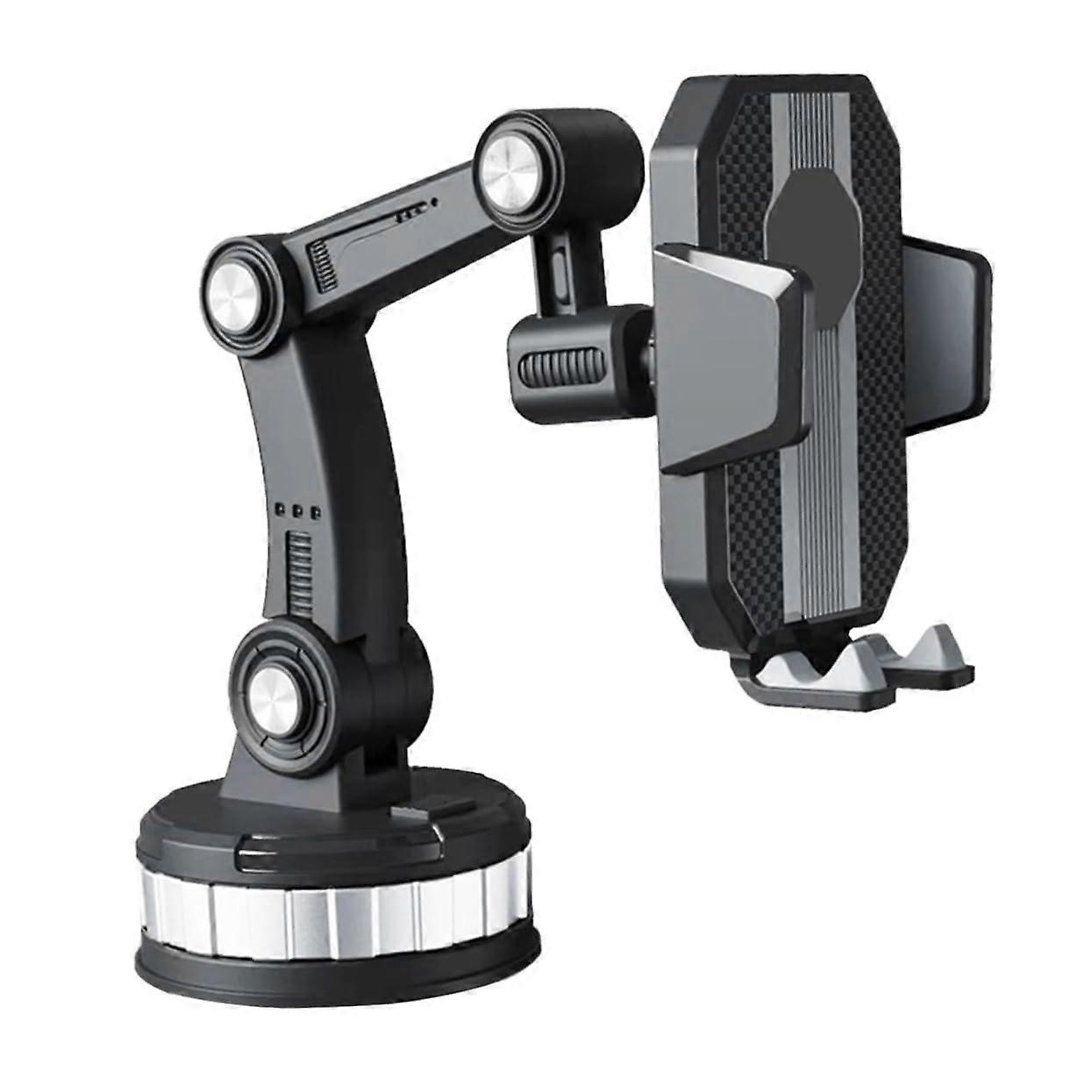 Multi Functional Car Phone Holder Mount with Strong Suction Cup for Safe Navigation, Heat Resistant Mobile Stand, Black