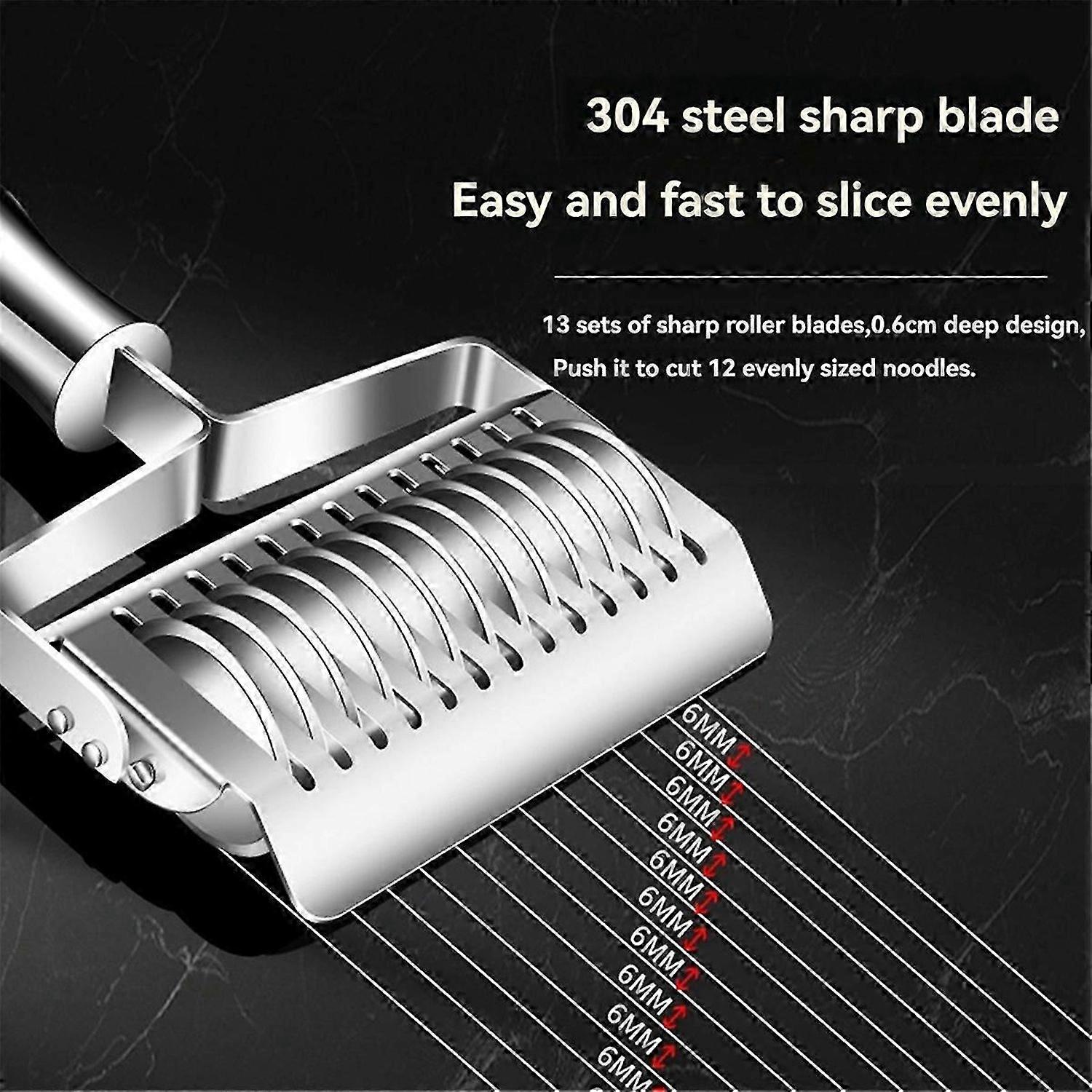 noodle cutter, multi-purpose noodle cutter 13 slicers side by side
