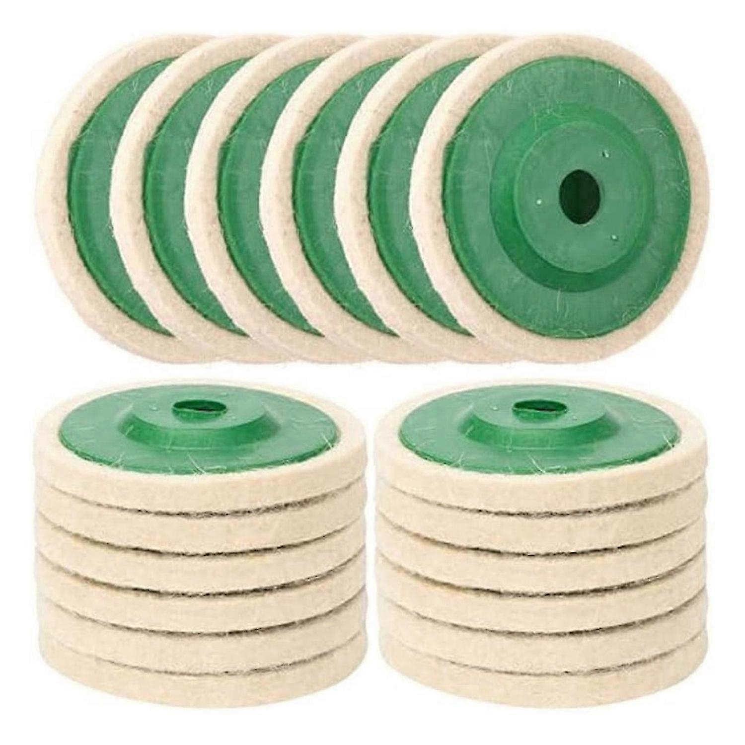 18 Pack 4 Inch Round Wool Felt Disc Wheel Pad, for 100 Angle Grinder