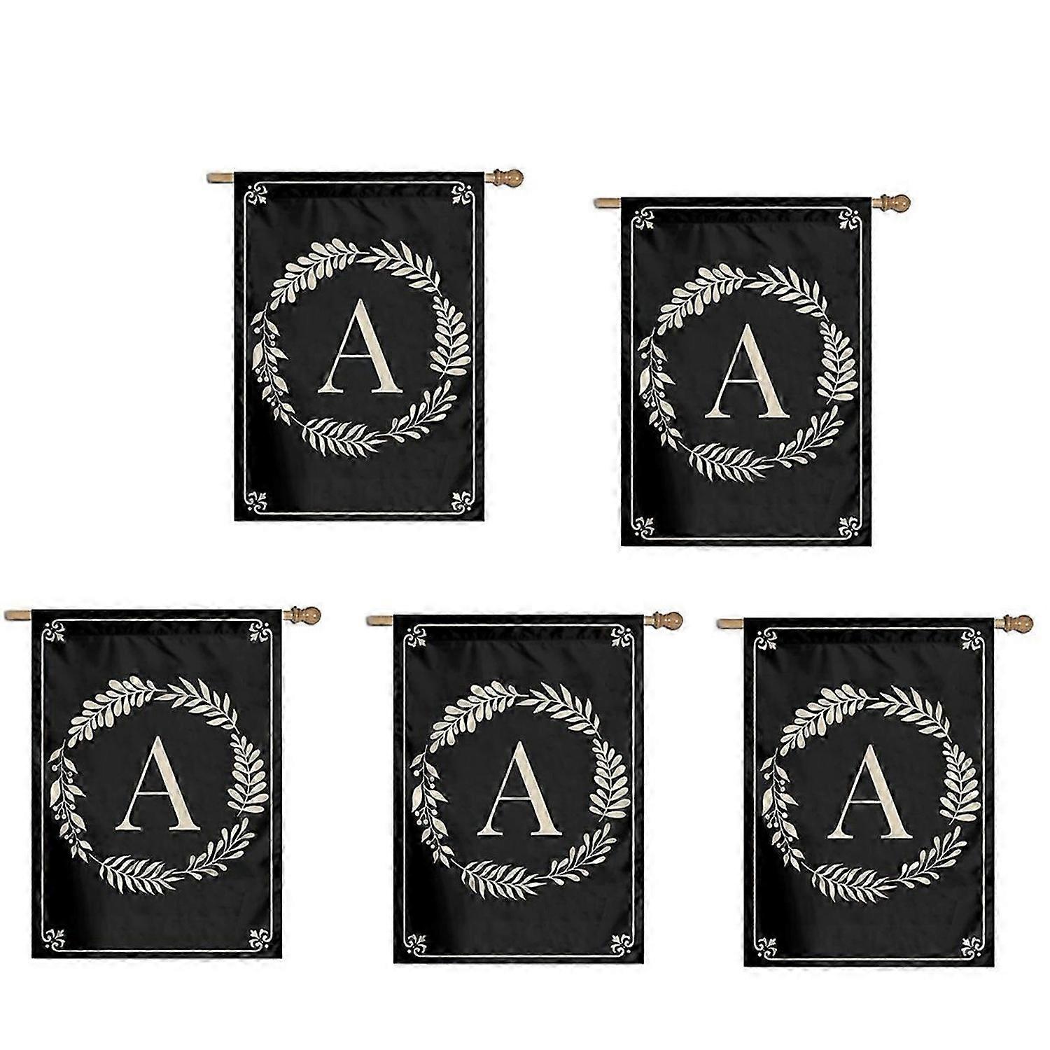 Type A Garden Flag Double Sided Outdoor Wreath Letters