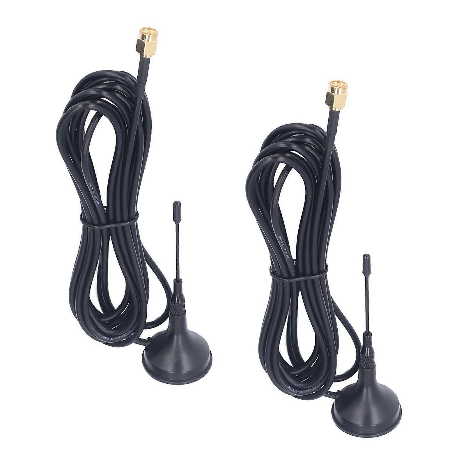 2Pcs Suction Cup Antenna GSM Mini Strong Magnetic SMA GPRS 2G 3G Signal Reception Transmission