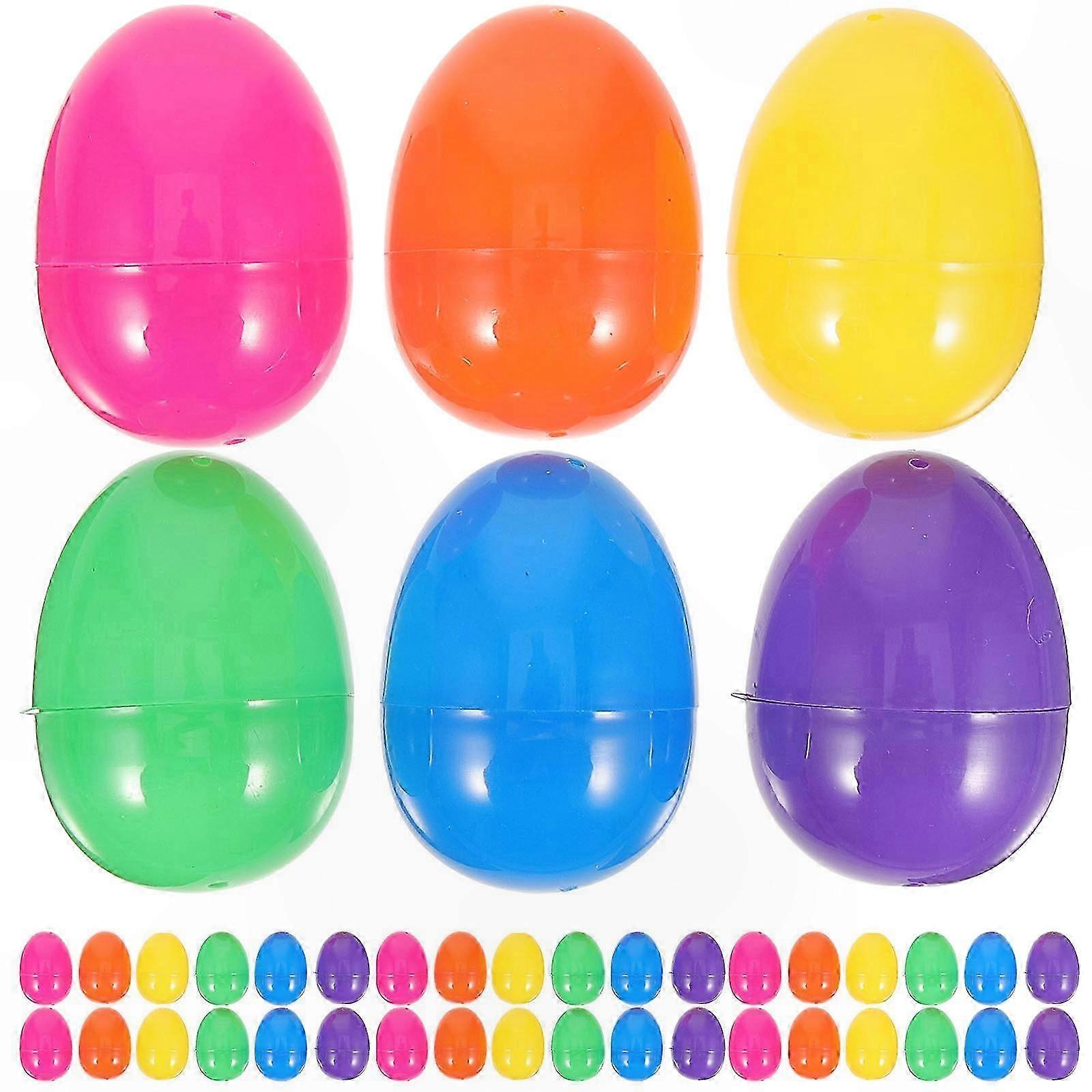 Easter Egg Assortment - 50 Pack of Fillable Plastic Eggs for Creative Play and Decoration