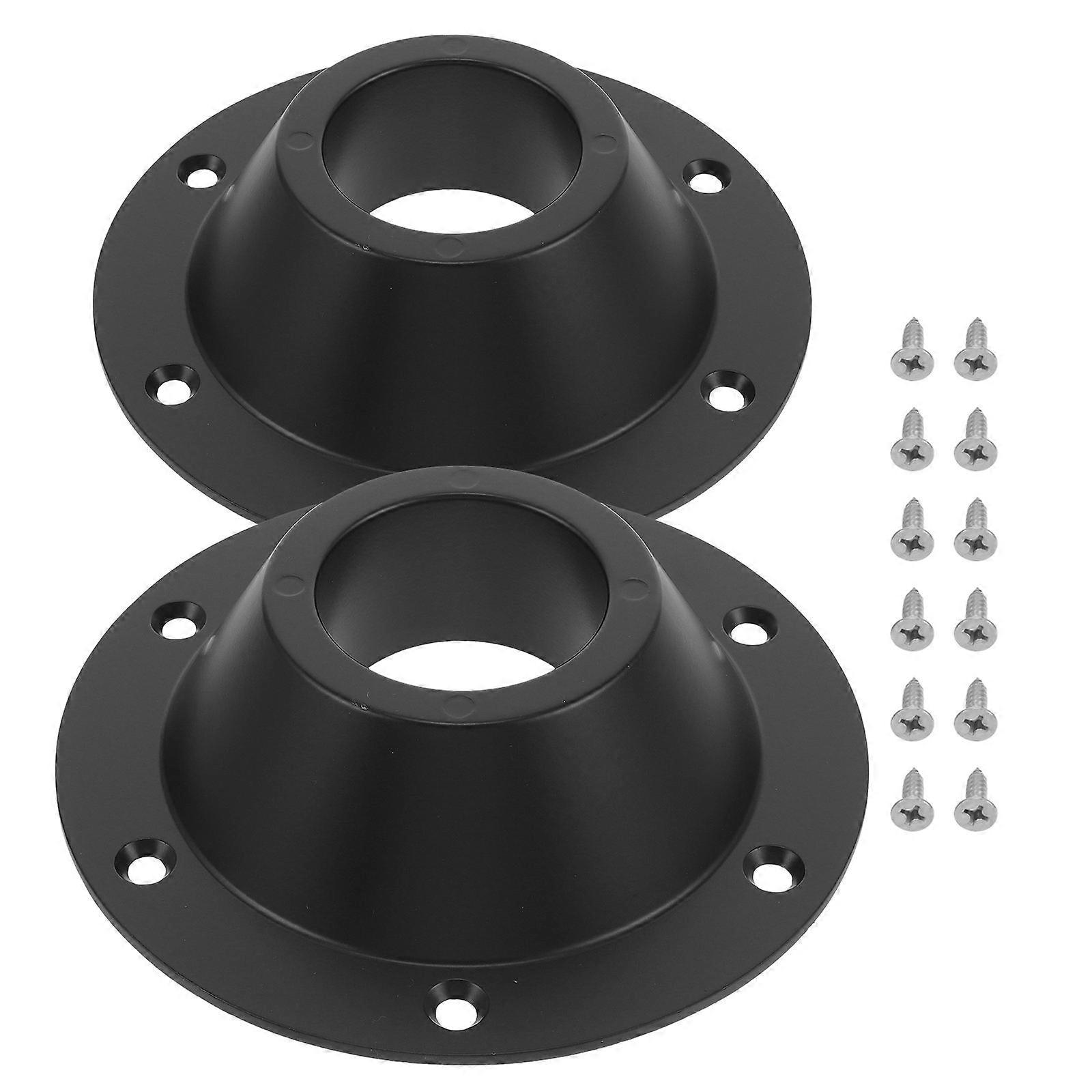 Rv Table Base Mount Pedestal Table Base for Camper Use 6Pcs Black Aluminum