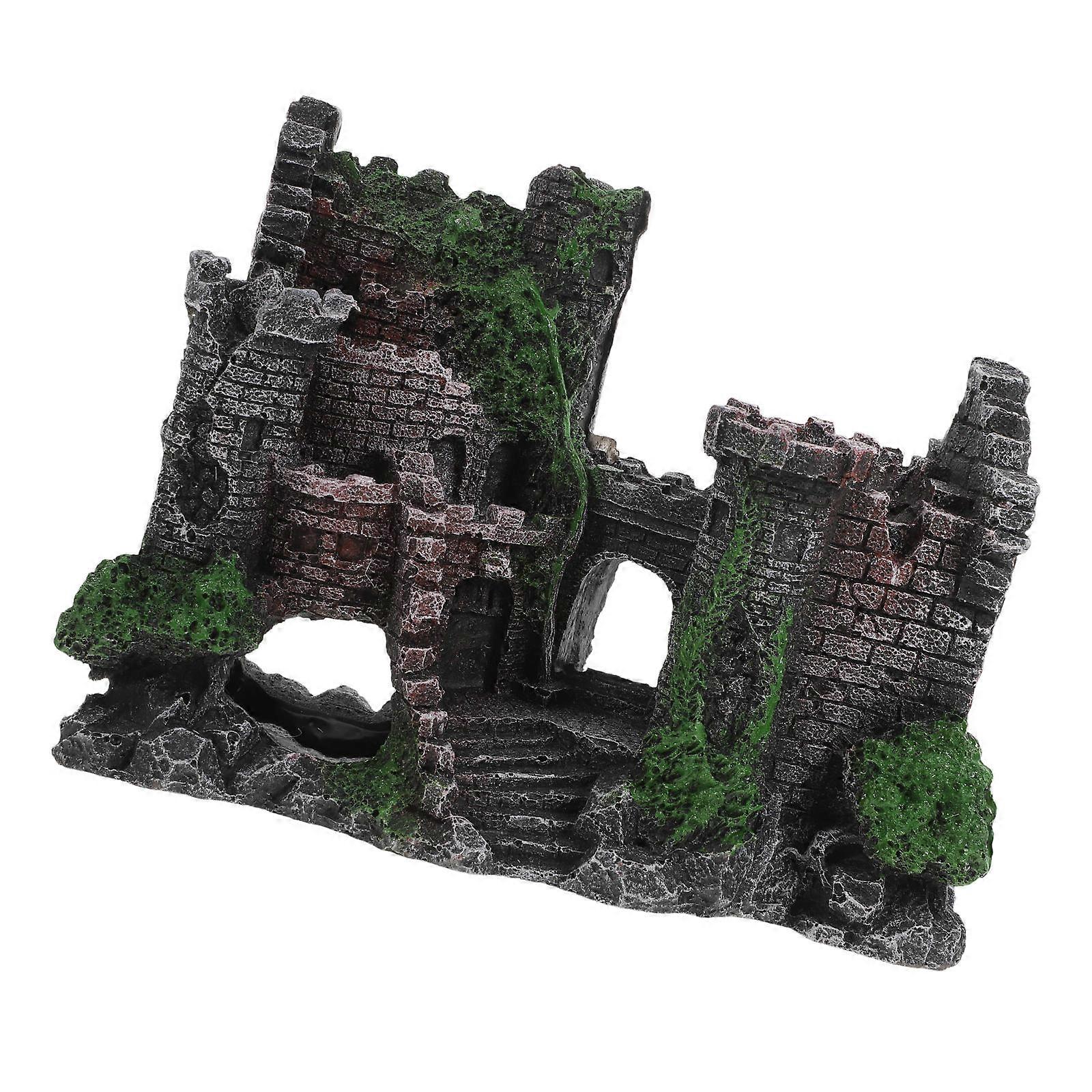 Aquarium Castle Figurines Decorative Fish House for Fish Tank