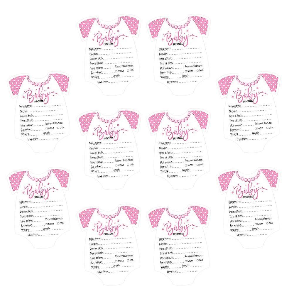 Baby Prediction Reveal for Baby Shower Party 10Pcs Pink