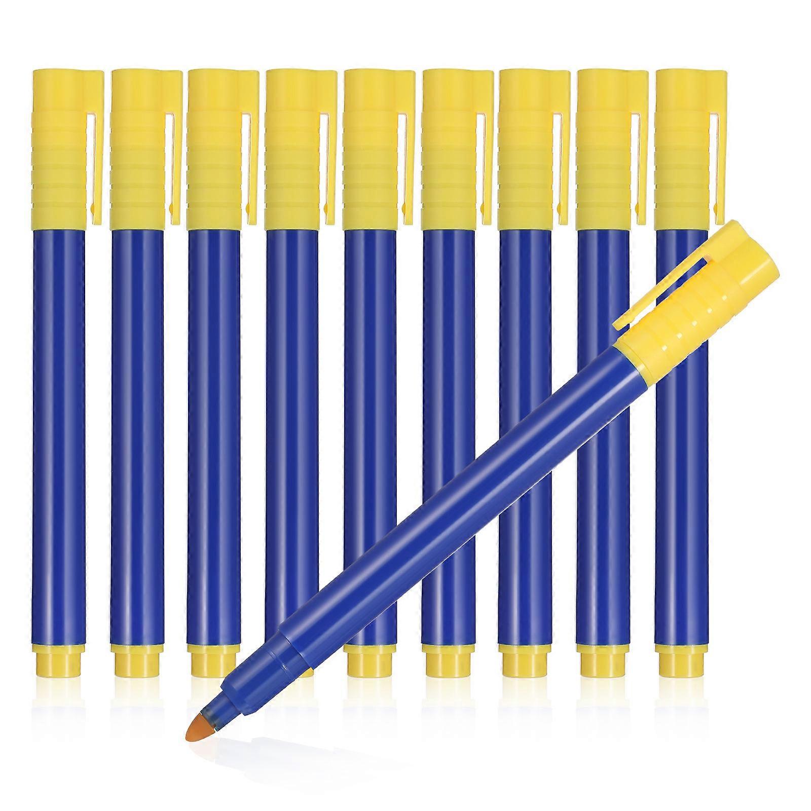 Cash Security Marker Pen Banknote Detection Pens for Retail Shops Pp Blue with Cash Verification 10Set