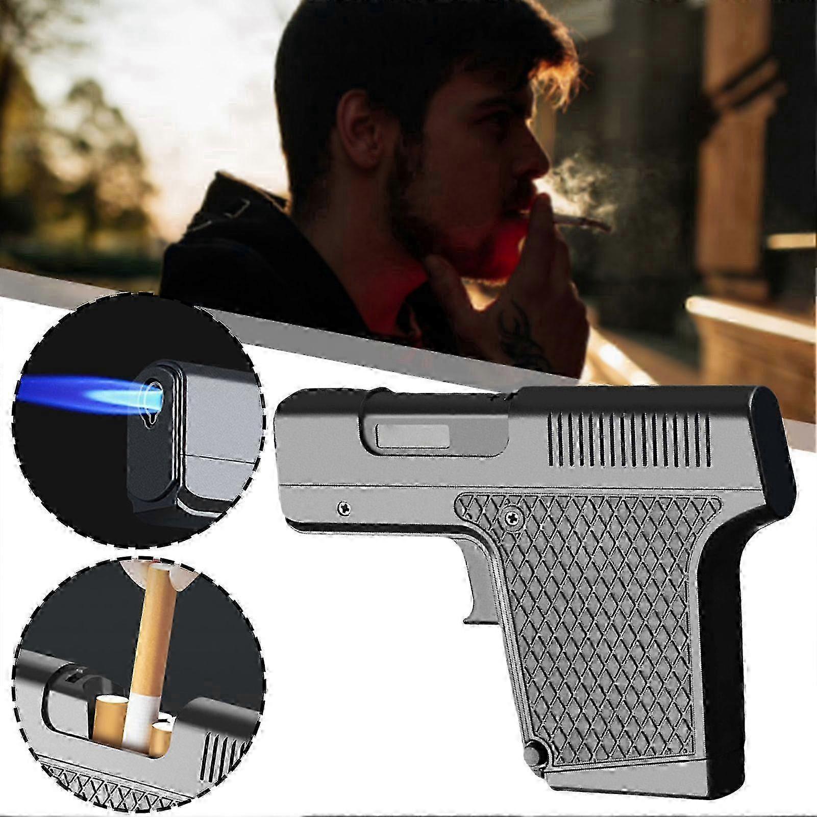 Mini Lighter with Cigarettes Case Wind Resistant Butane Lighter for Camping