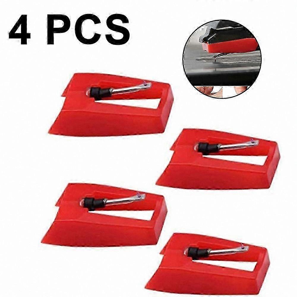 Red Turntable Needle Replacement Set (4 Pieces)