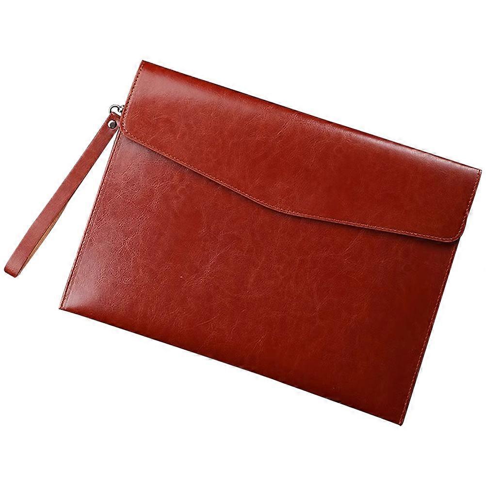 Document Storage Holder For Men And Women Featuring Vertical Design And Strong Durability Made From PU Material In 1Set