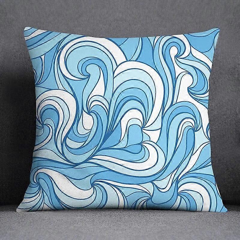 Pillow Cases Cotton Linen Geometric Simple Pattern Collection Home Decor Pillowcase Square Office