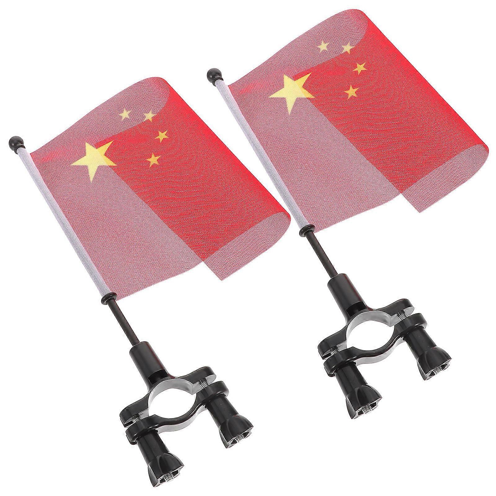 Cycling Bike Flag Bicycle Handle Flag for Safety 6Pcs Assorted Colors
