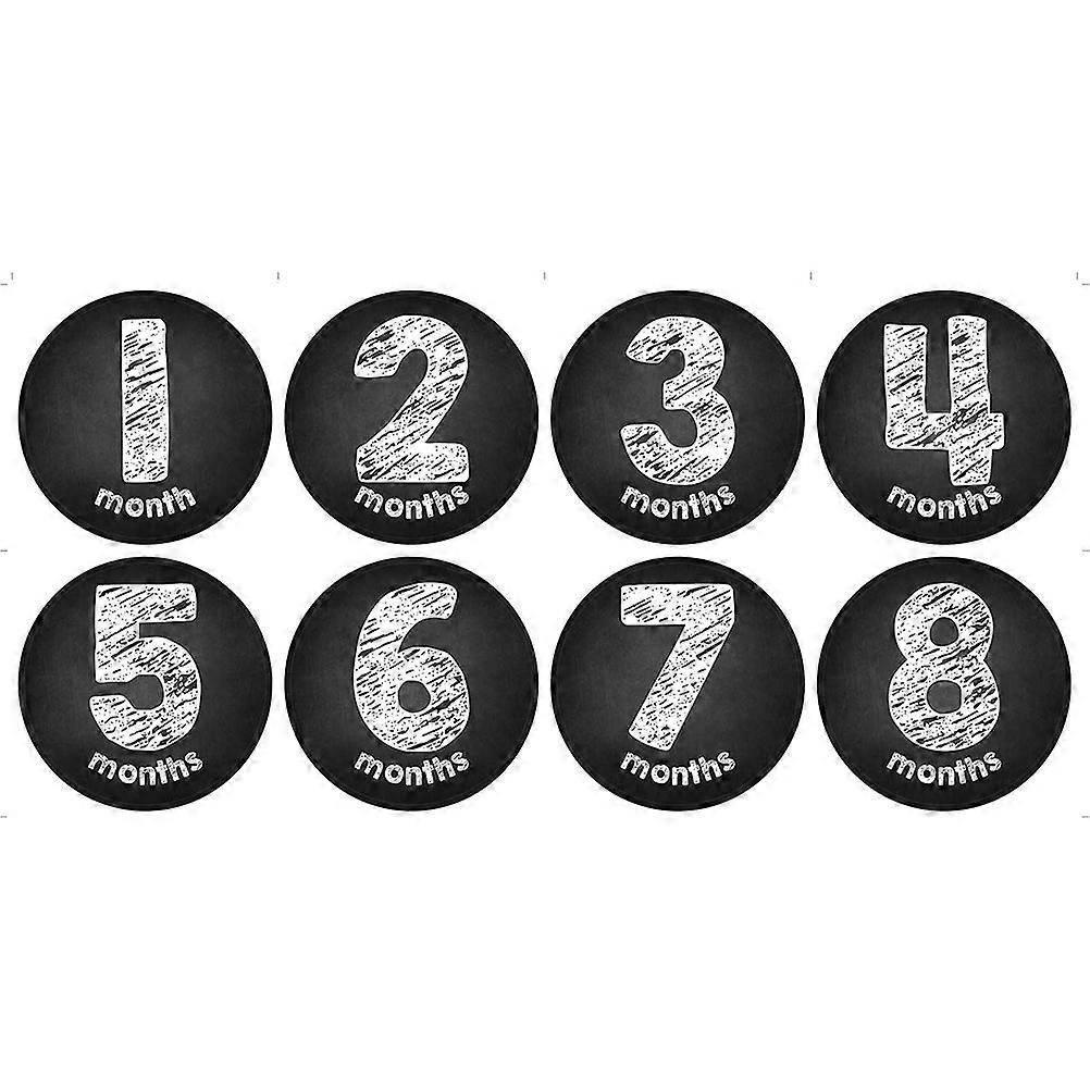 Baby Sticker Decor Simple Month Decals for Decoration 36 Pieces Birthday Milestones