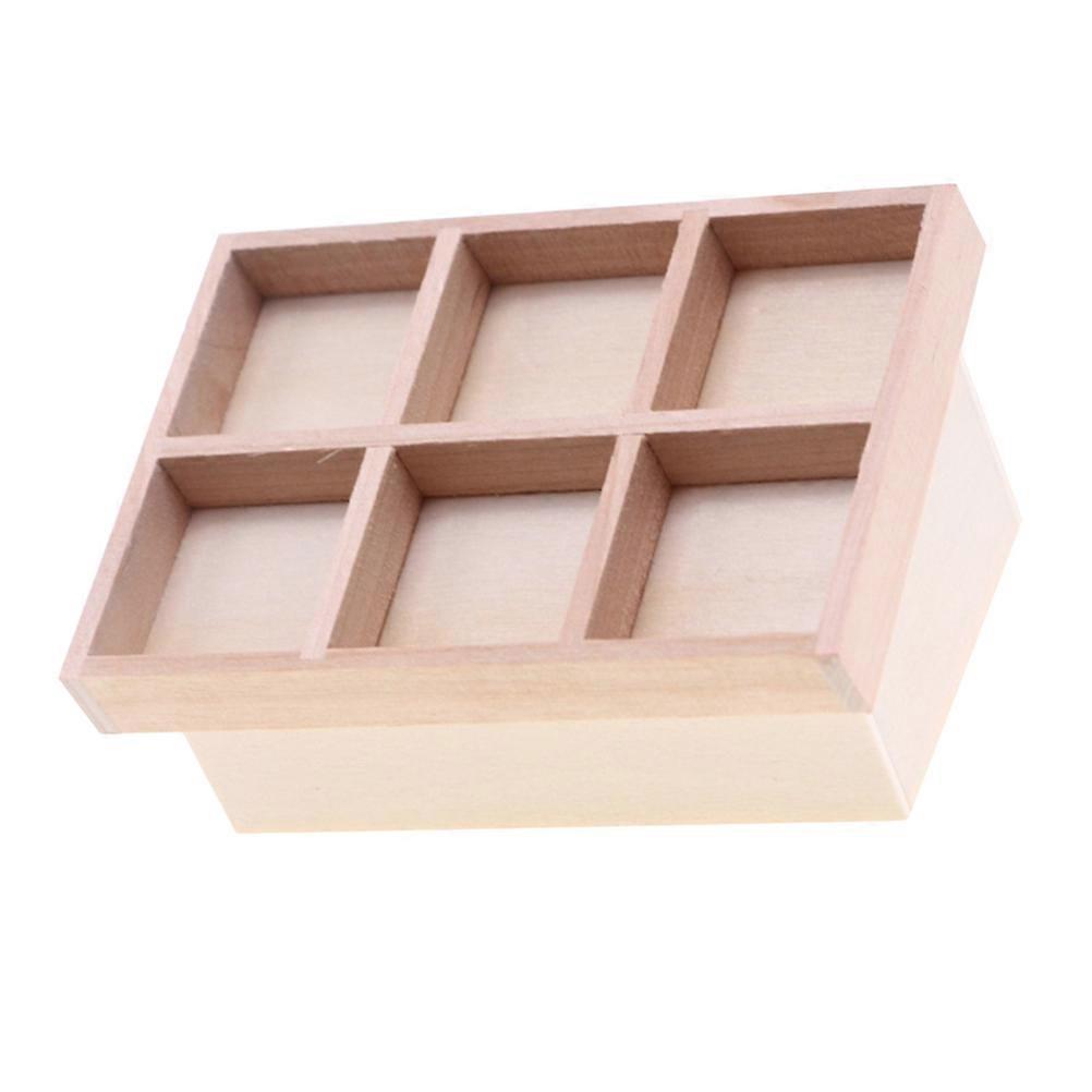 Wooden Miniature Dollhouse Fruit and Vegetable Shelf for Display 2Pcs