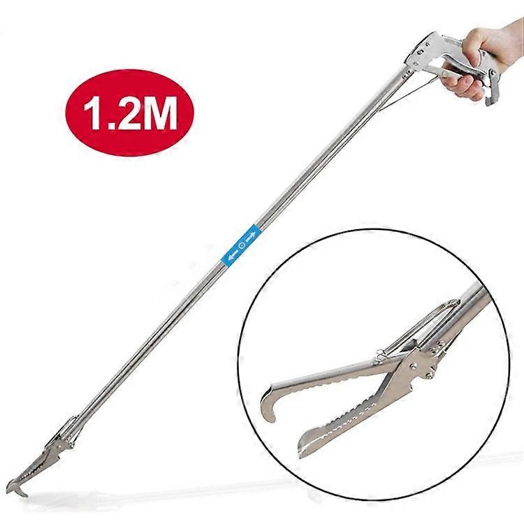Professional Collapsible Snake Tongs Reptile Catcher Rattlesnake Grabber Pickup Handling Tool - 1.2m