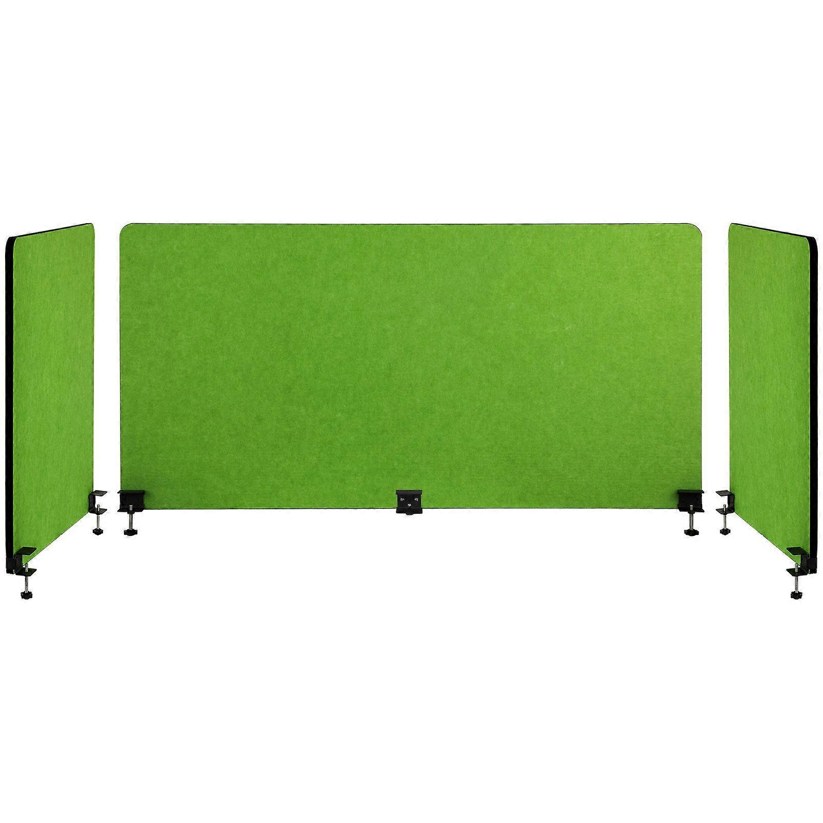 Desk Divider 60\'\'X 24\'\'(1) 24\'\'X 24\'\'(2) Desk Privacy Panel Flexible Mounted Desk Panels Reduce Noise(Green)