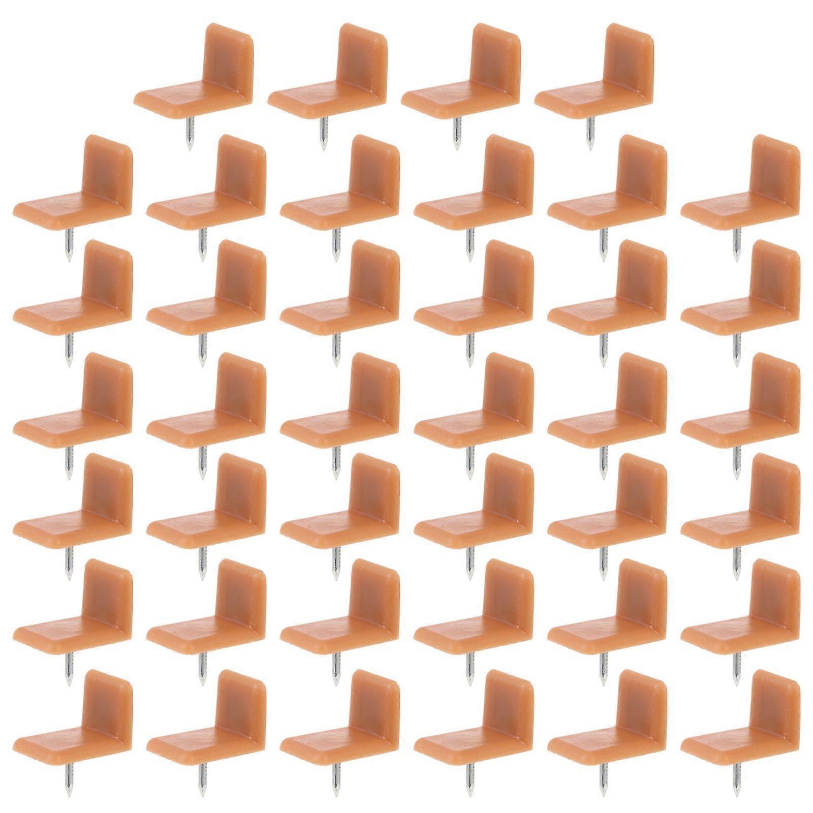 40pcs Tack in Drawer Tack Glide Plastic Drawer Glides L Shaped Drawer Stoppers