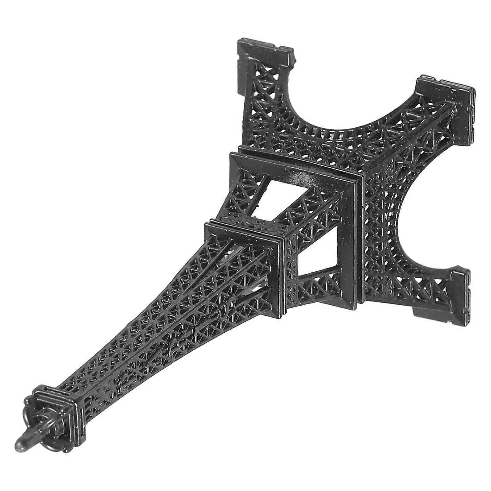Black Eiffel Tower Model Desktop Decor for Decoration 3Pcs Zinc Alloy Ornament