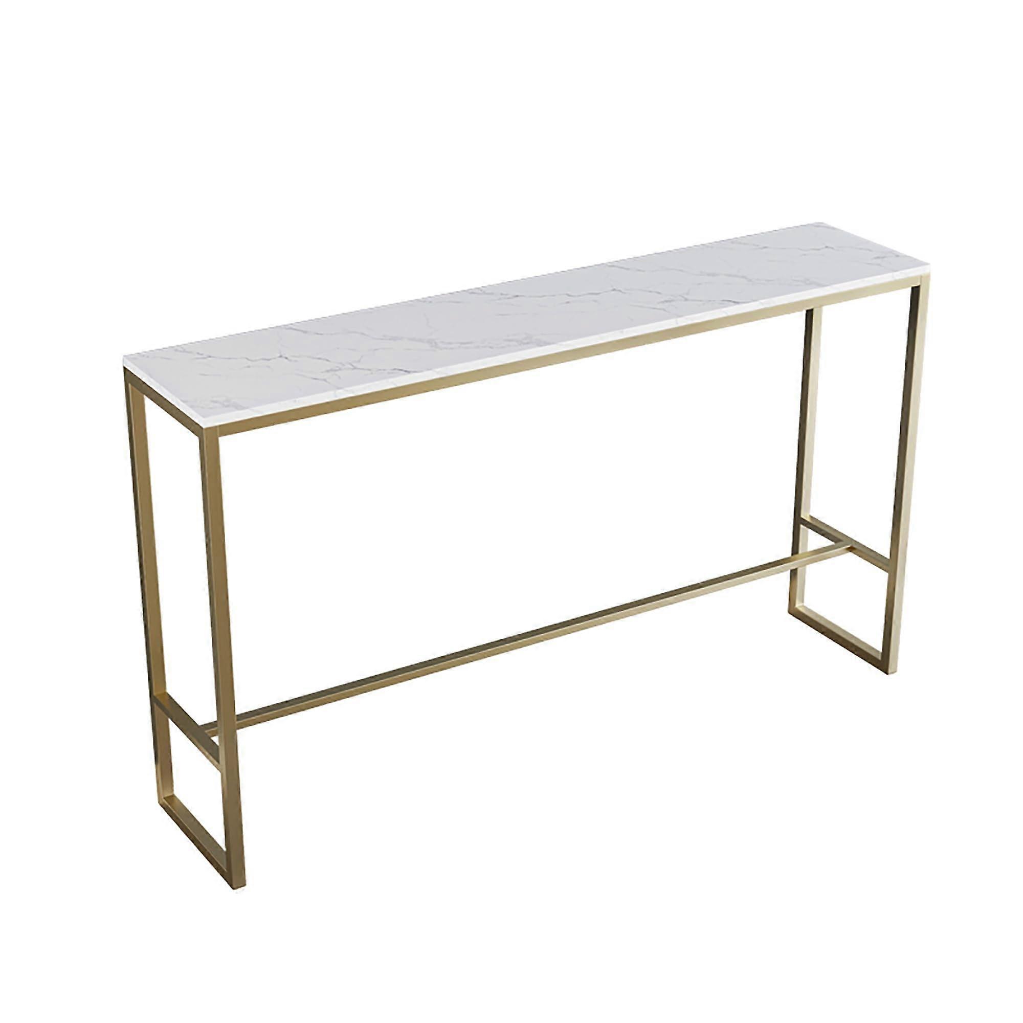 Rustic Table Industrial Pub Table 120x40x105 cm White Bar Height Narrow Bar Table For Small Spaces