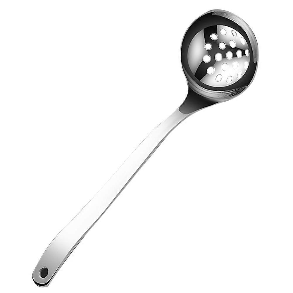 5Pcs Silver Oil Filter Skimmer Spoon for Kitchen with Hanging Design