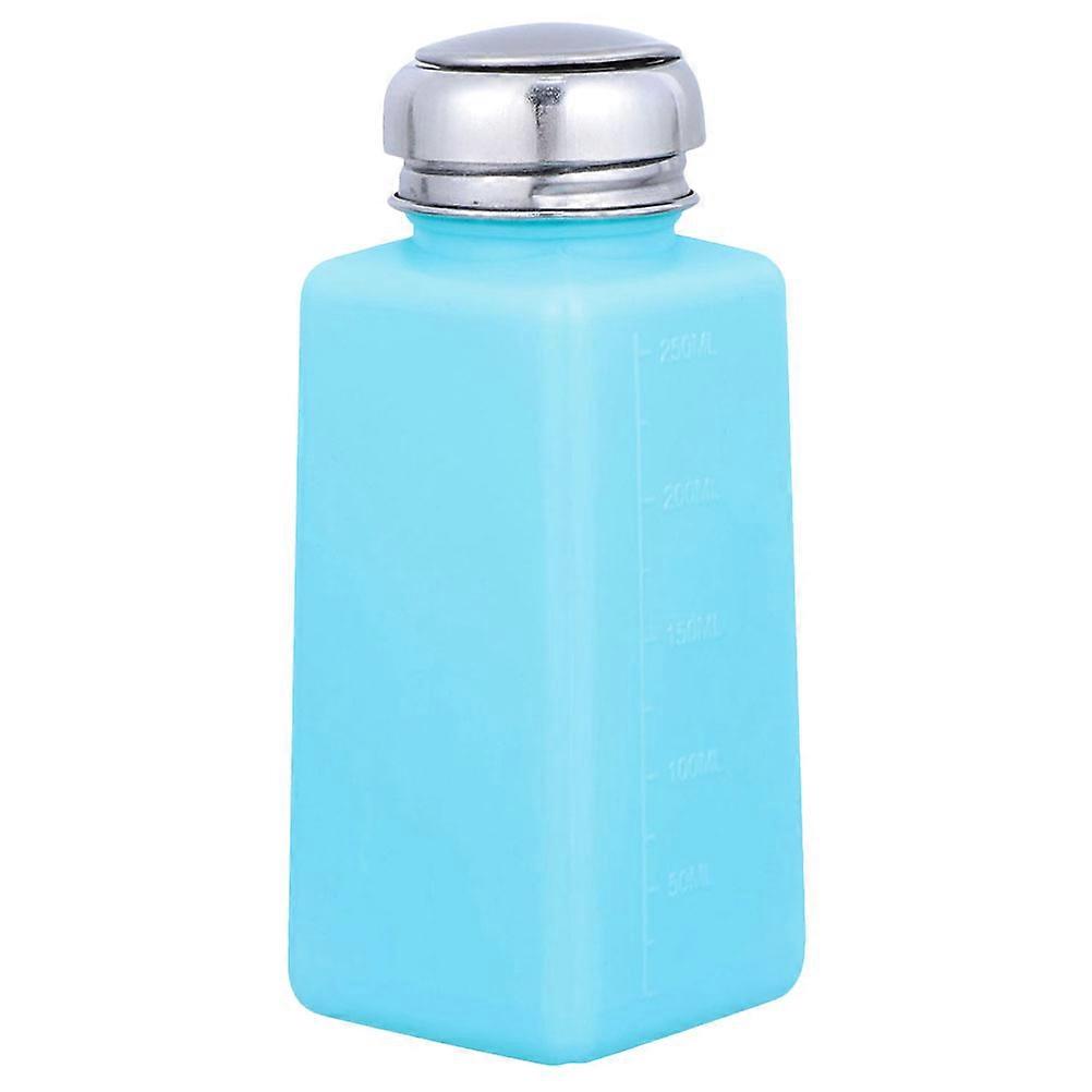 Refillable Pump Bottle For Laboratory Use 250Ml Blue Prevent Dripping 1Pack