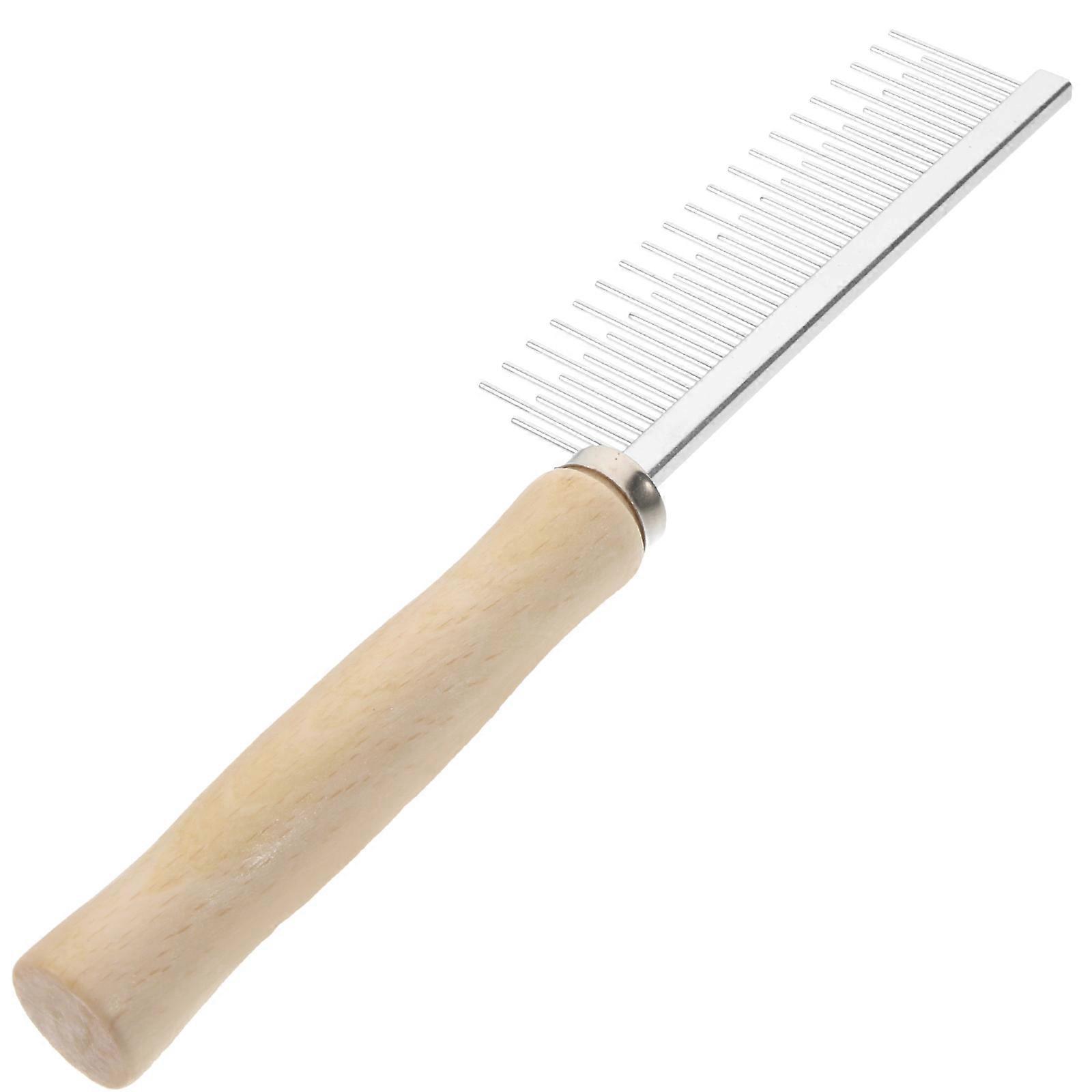 Metal Dog Comb Grooming Comb for Dogs with Wooden Handle 5Pcs Set