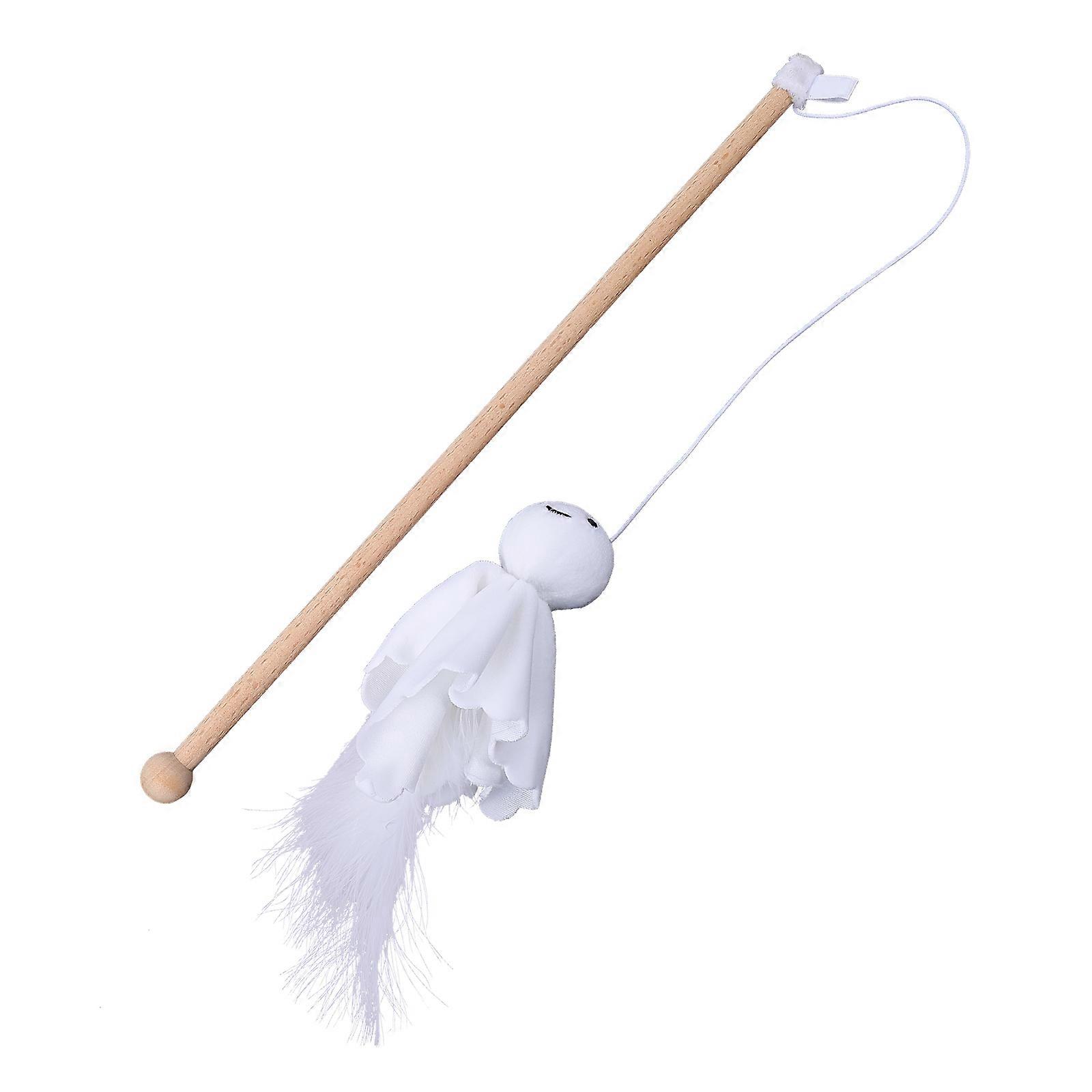 Cat Teaser Toy Halloween Ghost Shape for Pet Use with 2Pcs Set