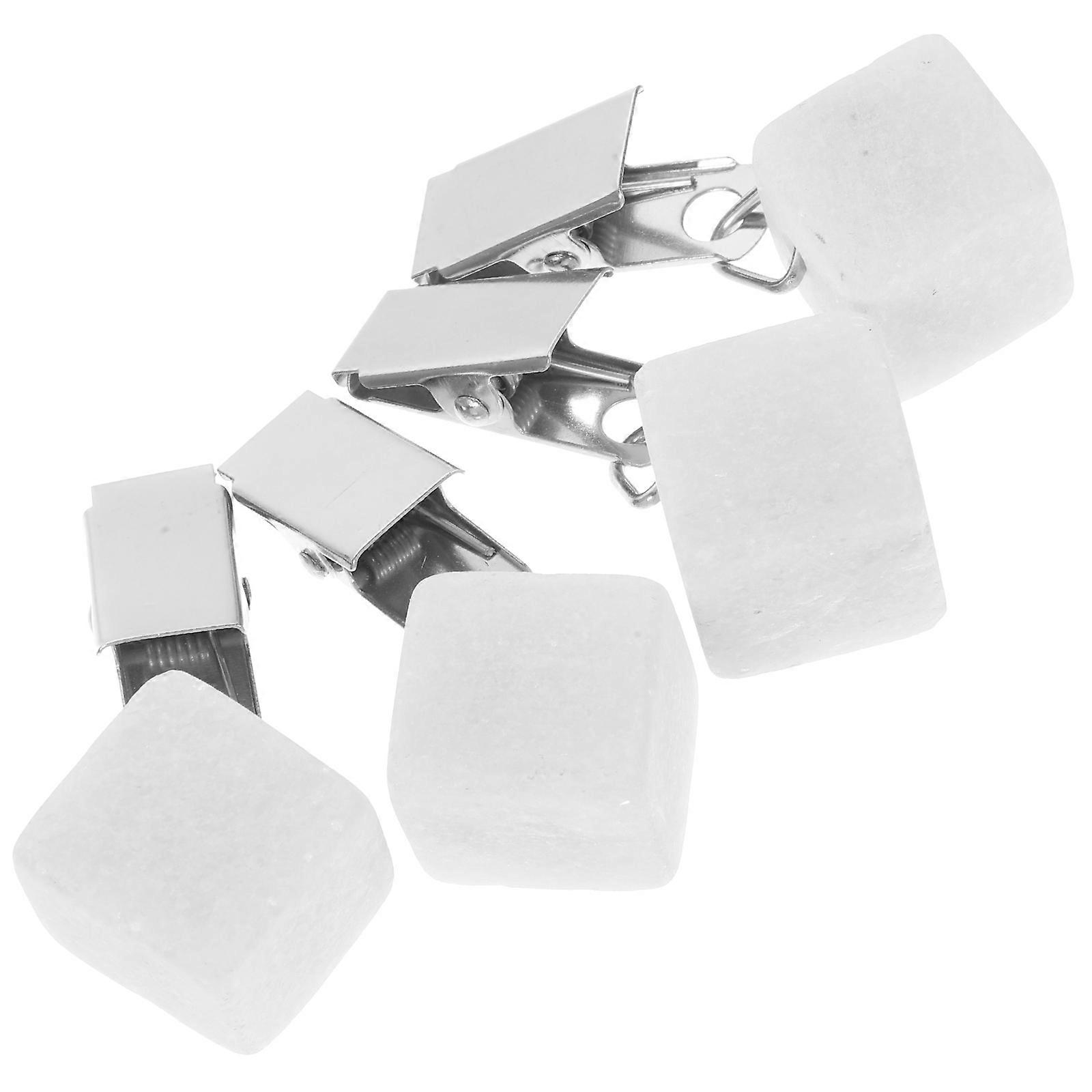 Stone Tablecloth Weights with Metal Clips for Table Cover 20Pcs