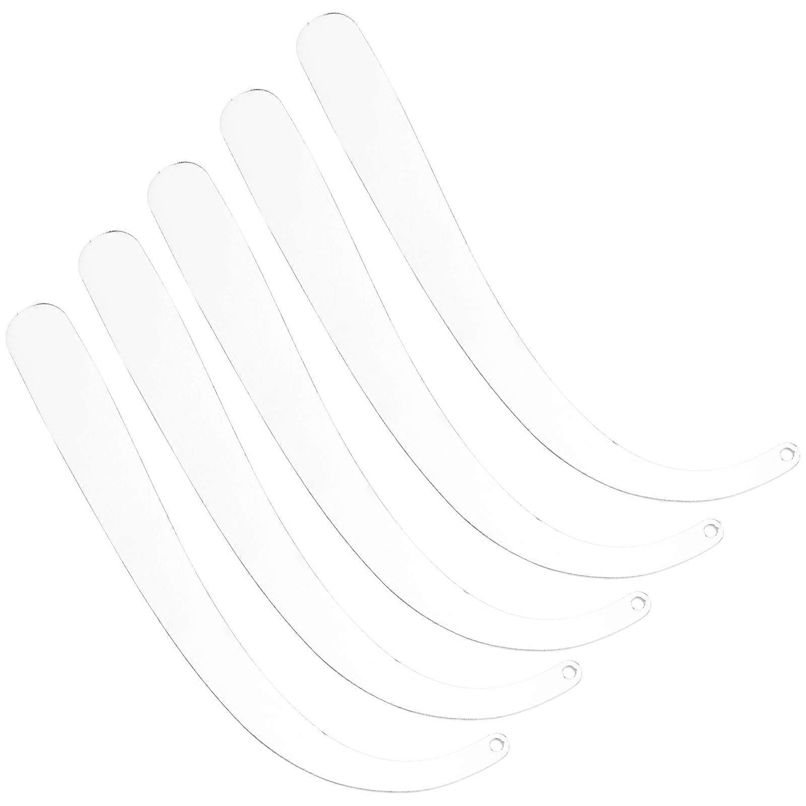 Earring Holder Strips 5Pcs Bend-Shape Acrylic Display Sticks For Events 5.1X0.6X0.1in Eye-Catching Functionality