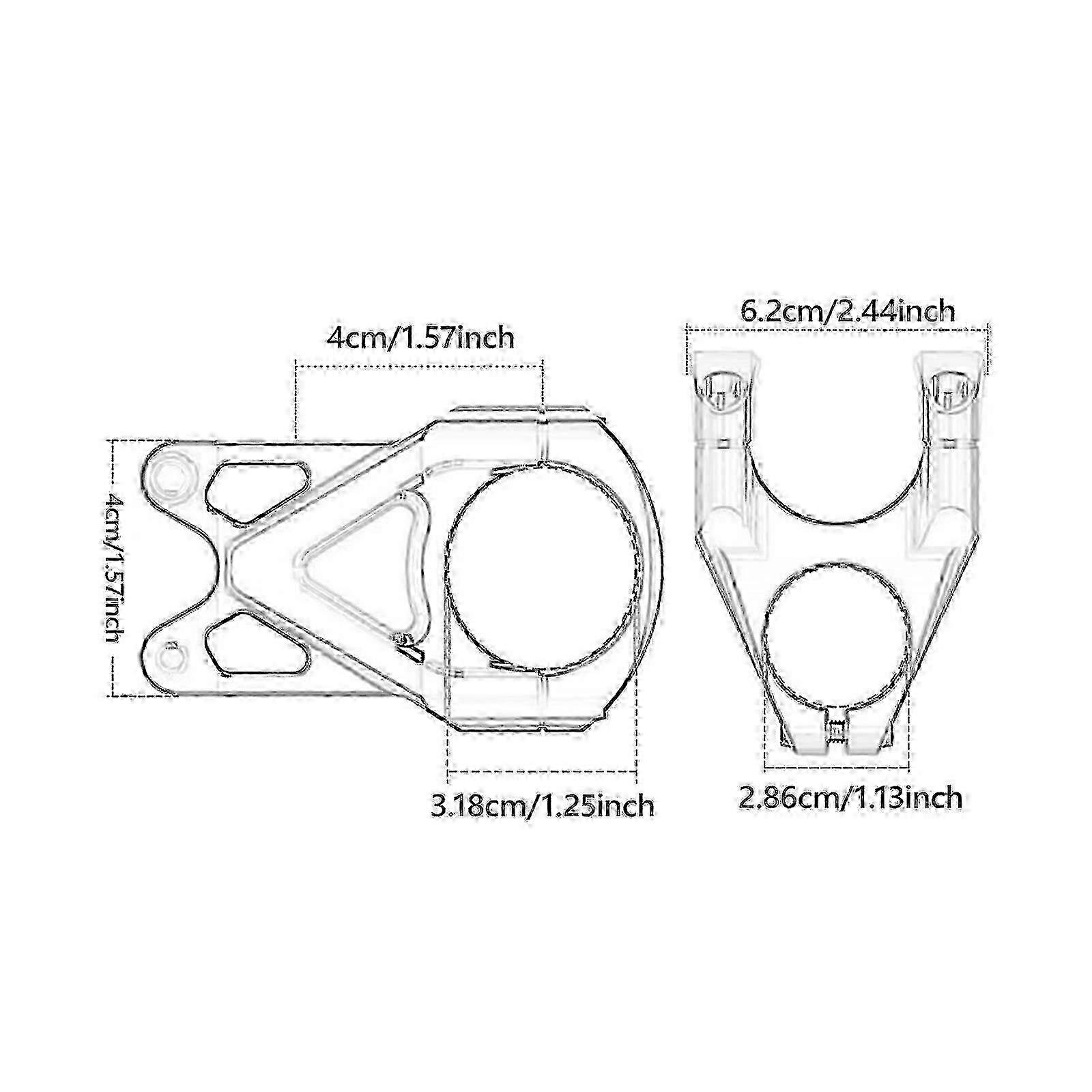 Potence de VTT de remplacement à 0 degré pour vélo de route de descente, noir