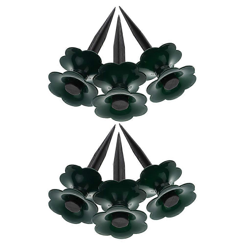 Garden Hose Guide Spike Holder Stand With Stake For Lawn Maintenance 18 Pcs Durable Watering Organization Green PP Material