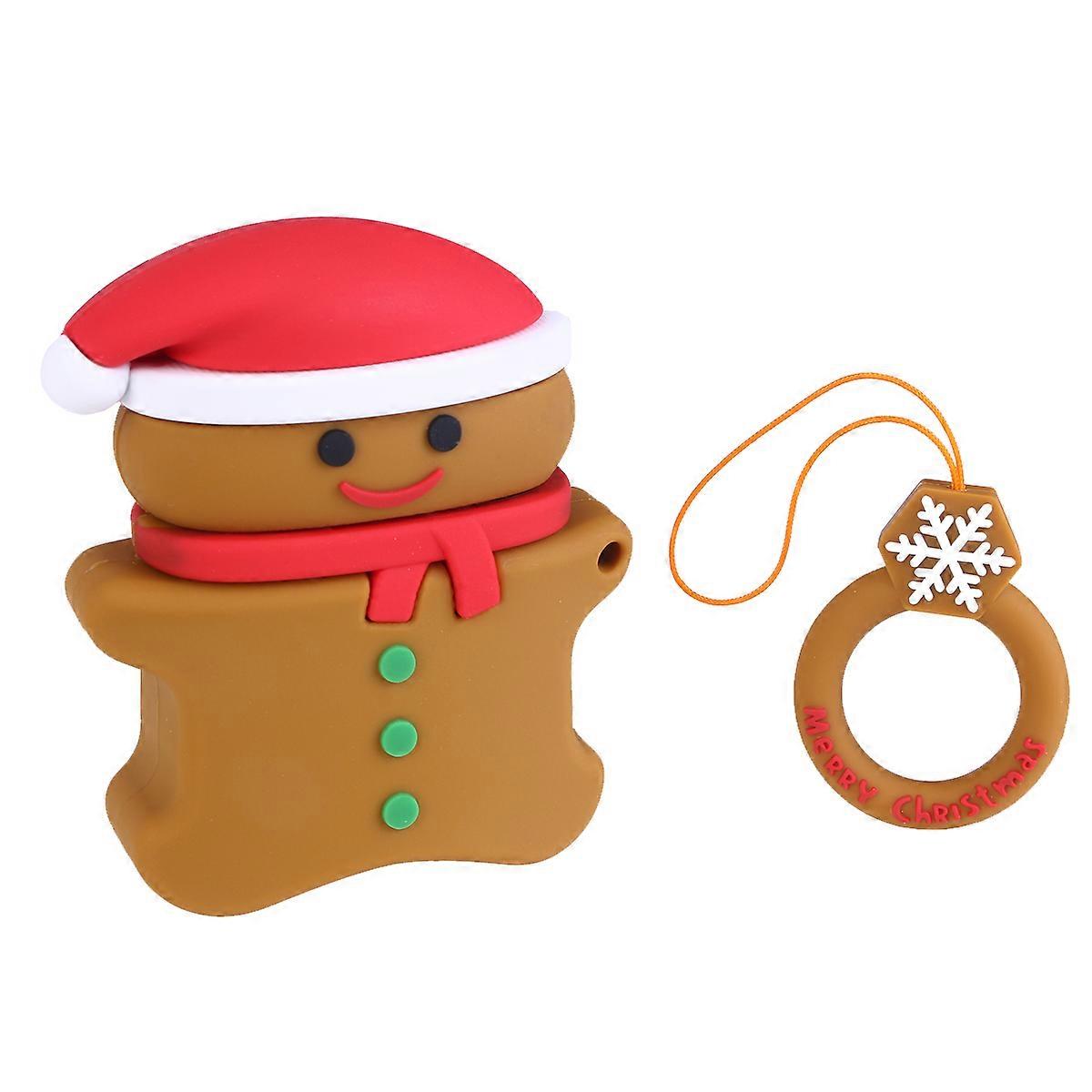 Wireless Earphone Case Fashion Cover for 2Pcs Gingerbread Pattern