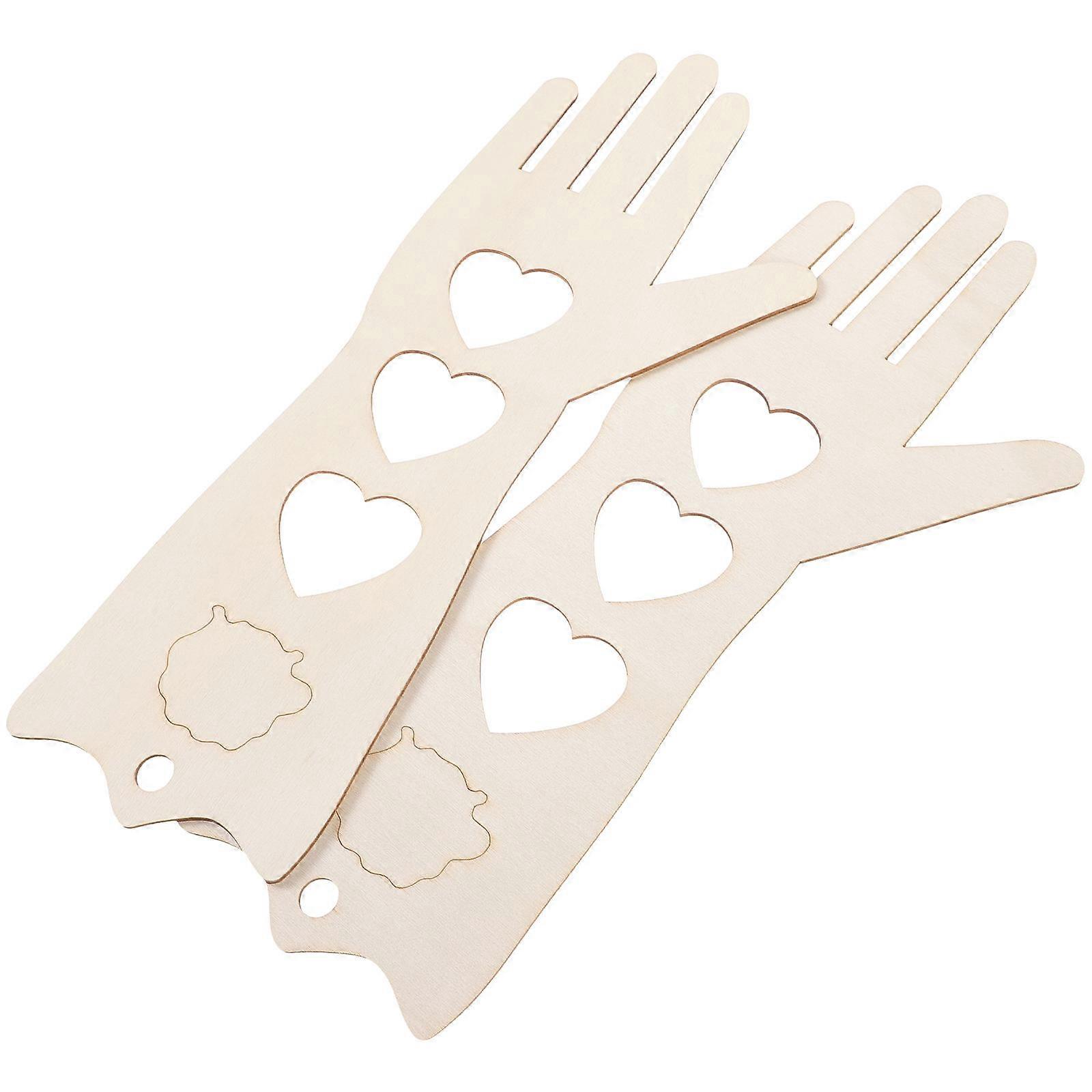 Wooden Mitten Blockers Knitting Mold Tools for Display DIY 4Pcs