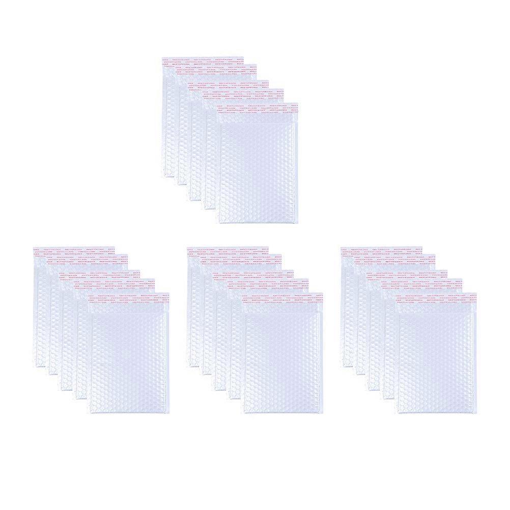 Shockproof Packaging Bag Bubble Mailing Bag for Storage Use 25Pcs White PVC