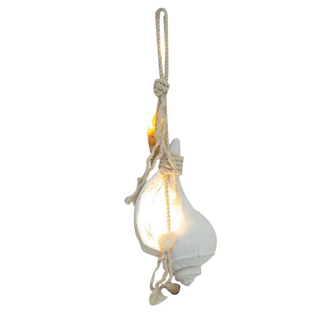 Simulation Conch Pendant Decorative Photography Props with 2Pcs Hanging Pendant