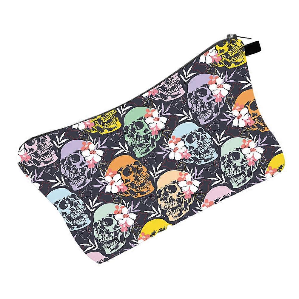 Skull Pattern Cosmetic Bag Makeup Storage Bag for Women 2Pcs
