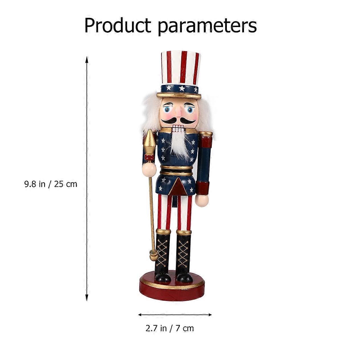 Painted Walnut Soldier Classic Wooden Nutcracker Puppet for Decoration 5Pcs