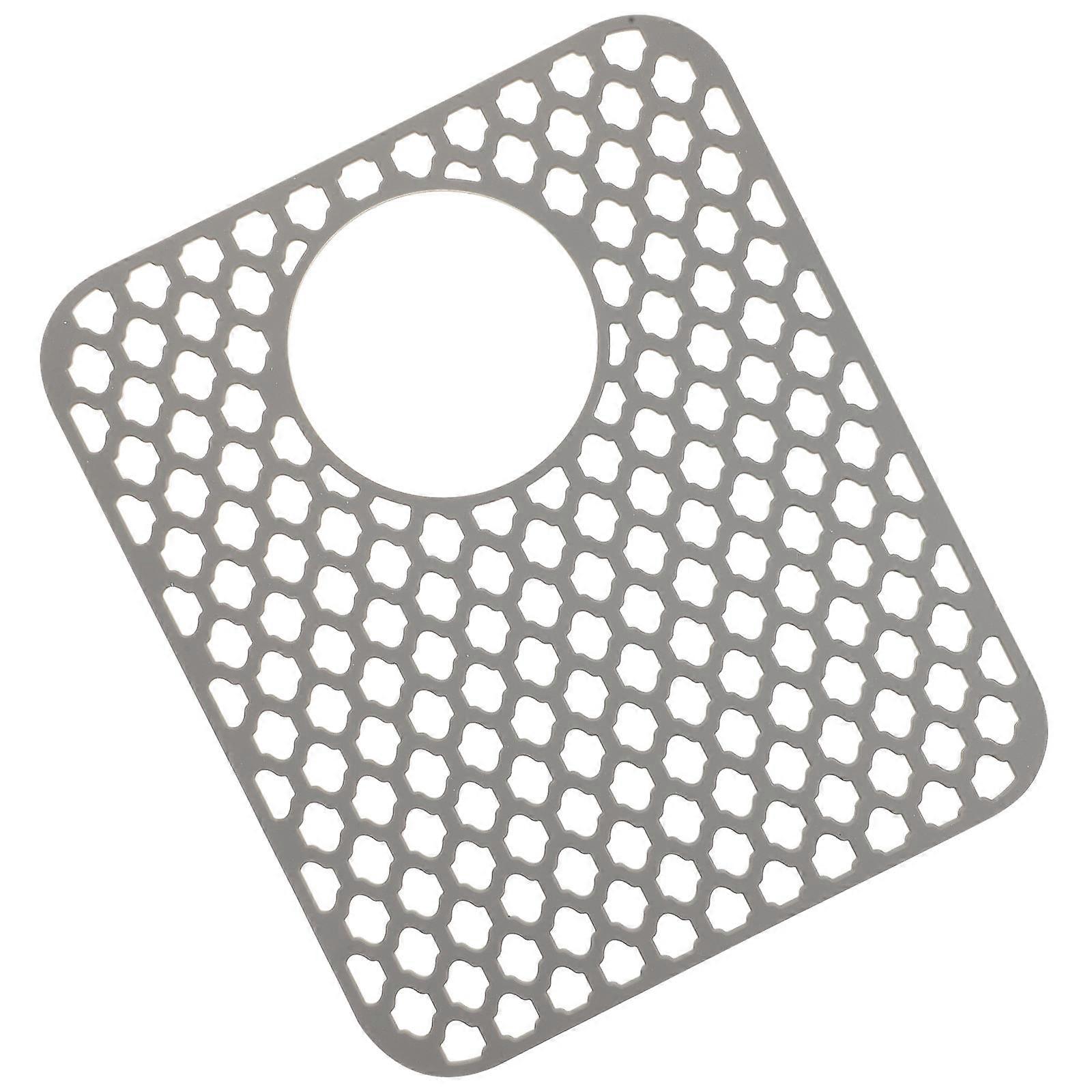Silicone Kitchen Sink Mat Antiskid Cushion for 2Pcs Grey Option