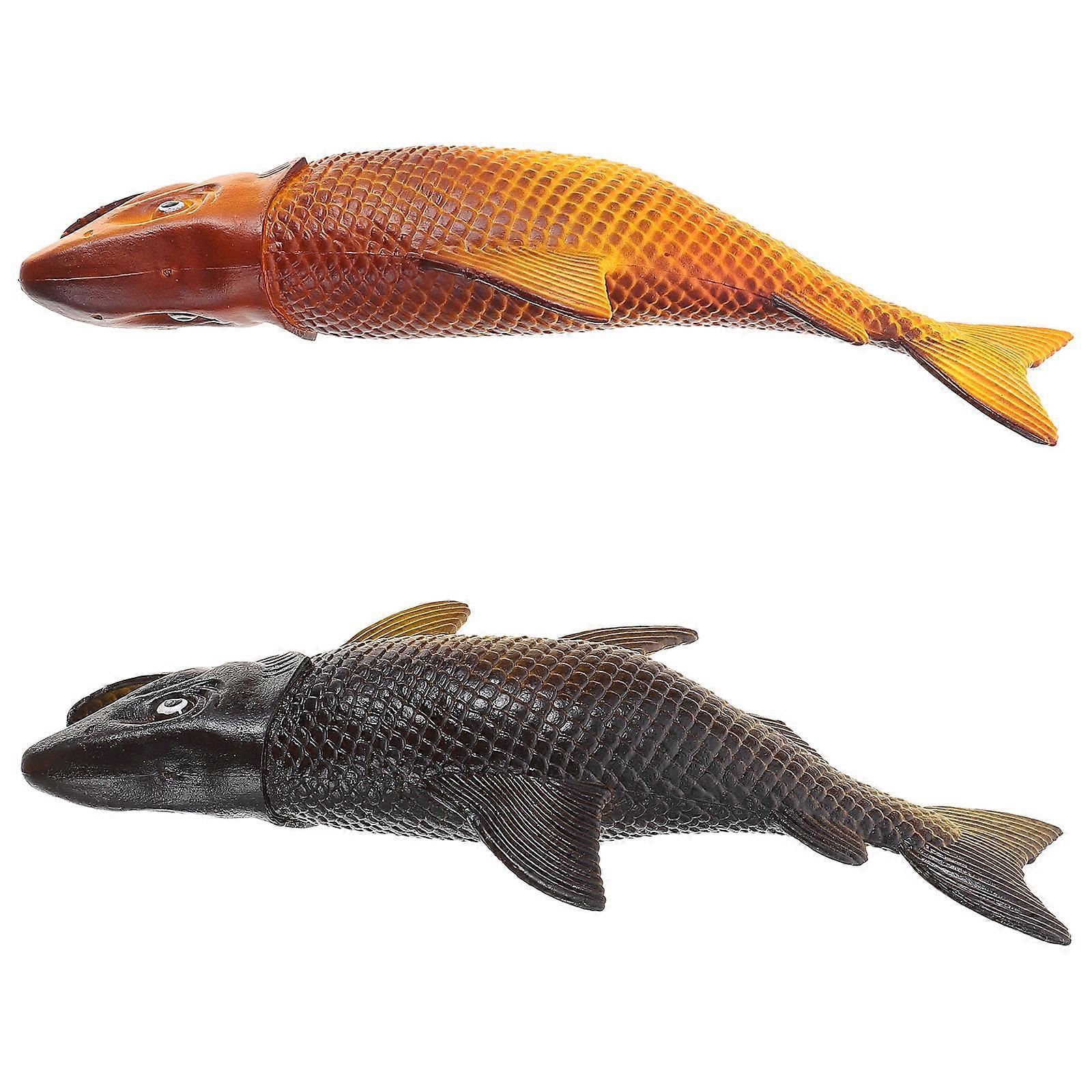 Perch Models Children Cognitive Fish Crafts for Decoration 2Pcs