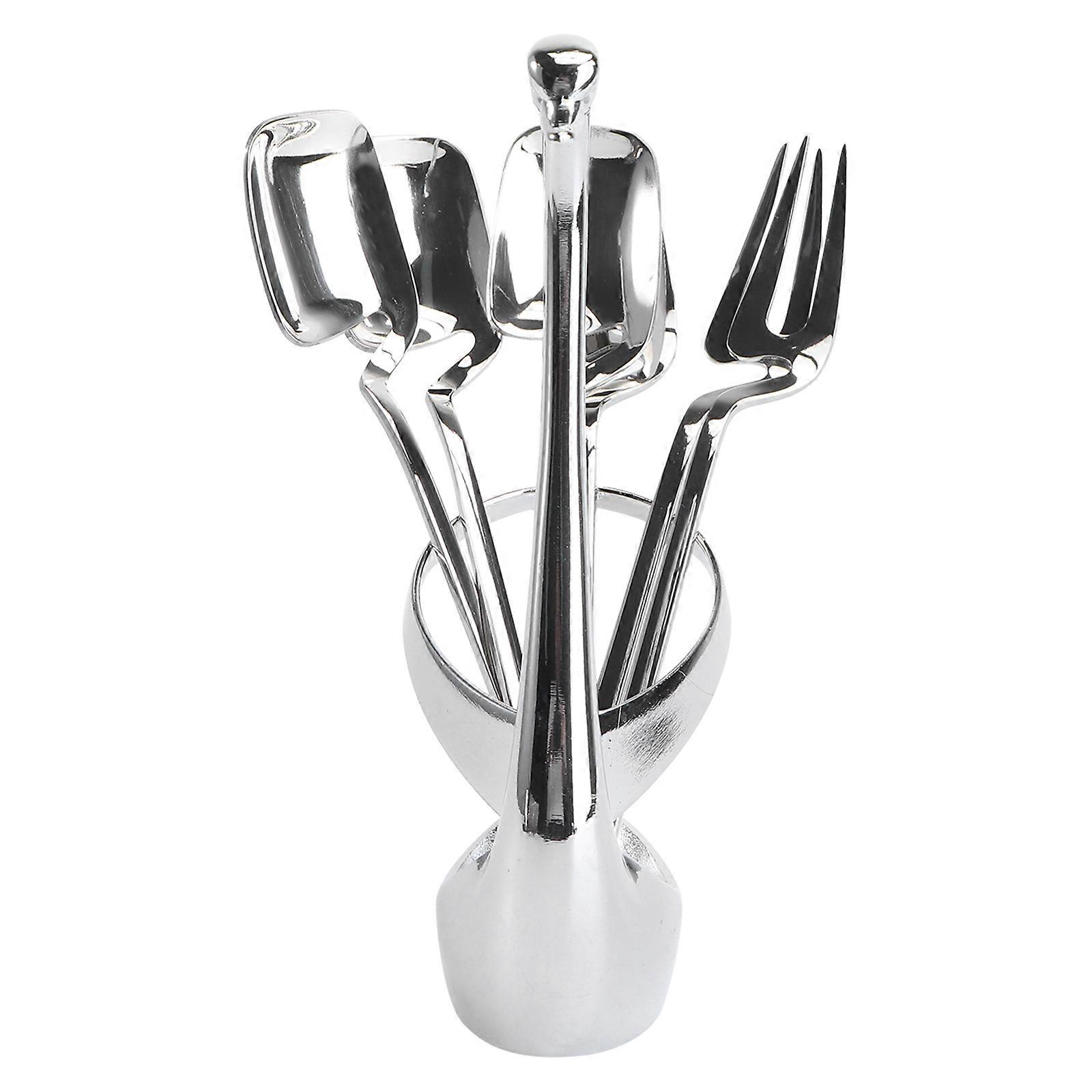 Swan Fork Holder Dinnerware Holder for Fruit Dessert Use 2Pcs Set
