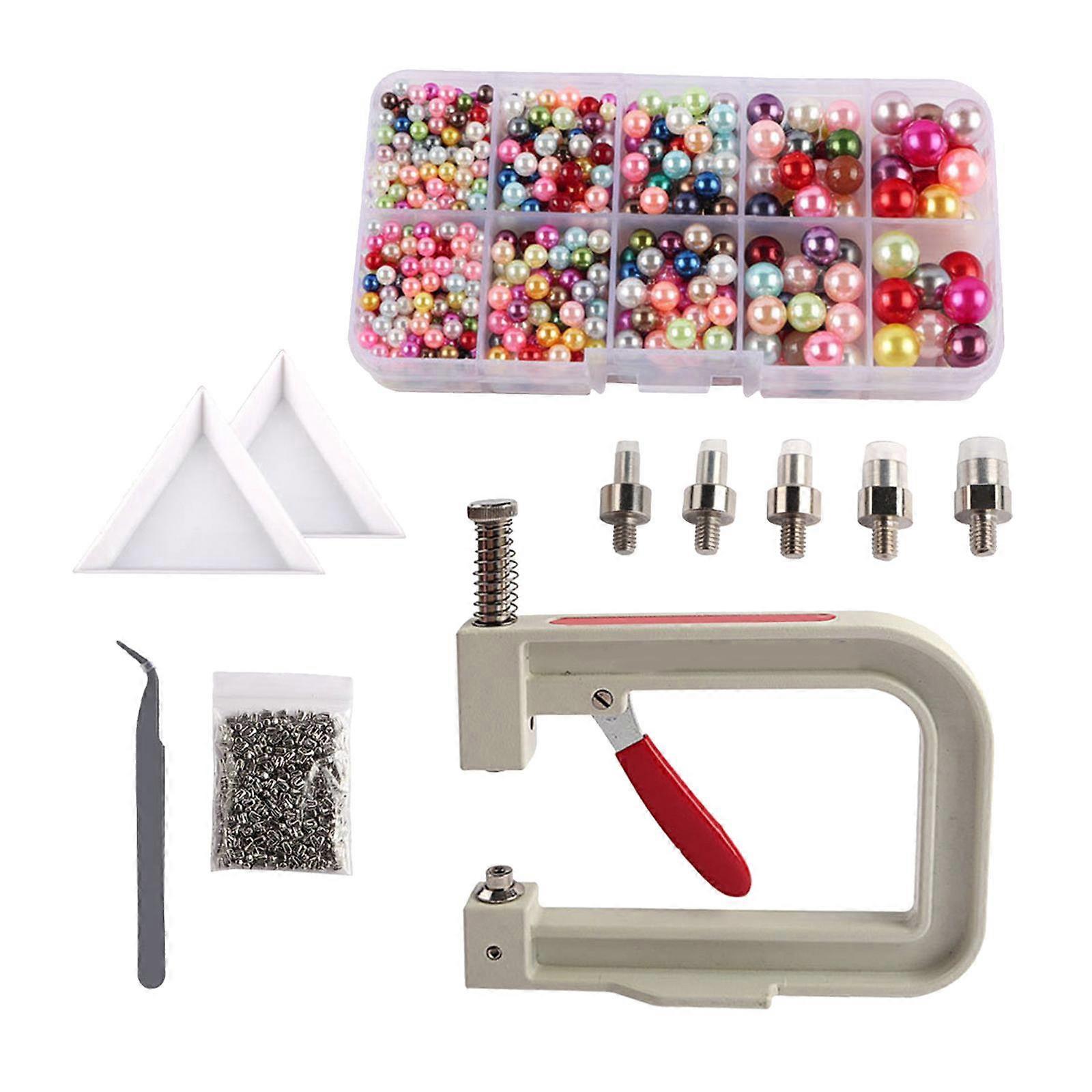 Pearl Handmade Setting Machine Handmade DIY Craft Accessories for Cap Punch Multicolor