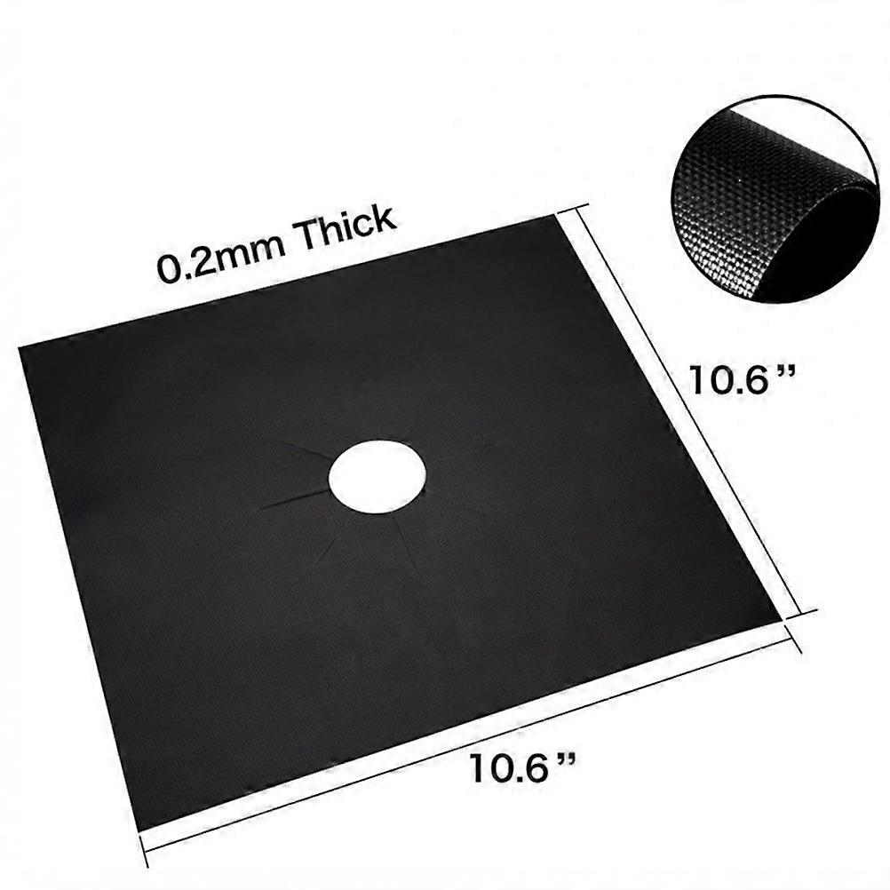 Gas Range Protector 5Pcs Black Dishwasher Safe Burner Covers Set for Kitchen Use