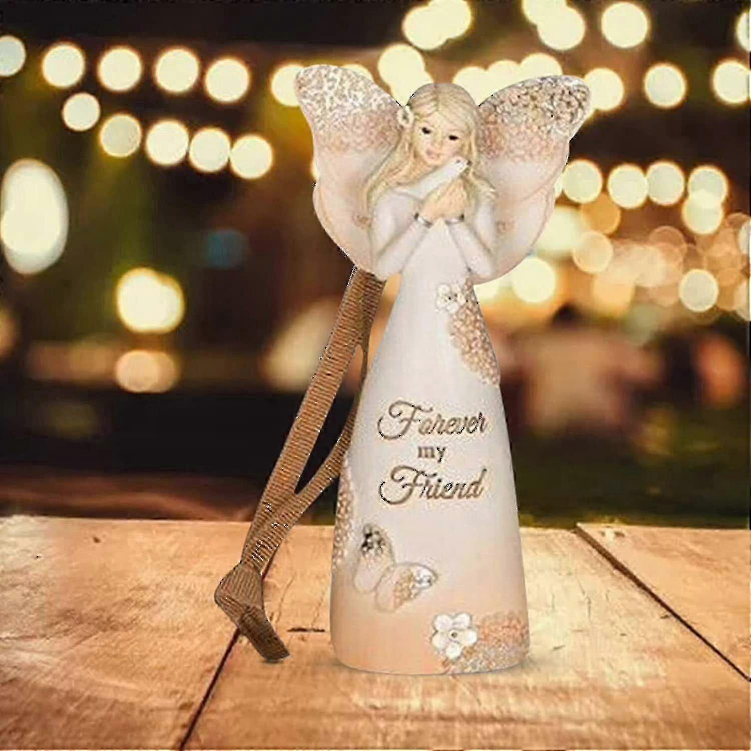 Baumfiguren, geschnitzte handgemalte Freundschaft für