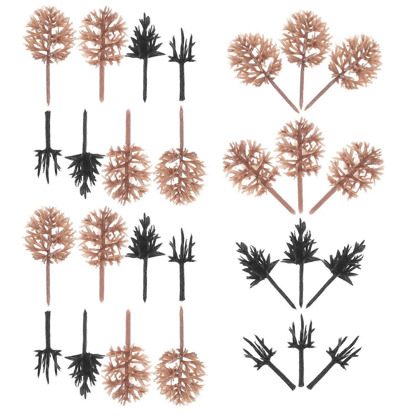 Plastic Miniature Model Trees for Diorama Dollhouse Artificial Trees Set Assorted Color Plastic Material for Scenery Landscaping 116Pcs